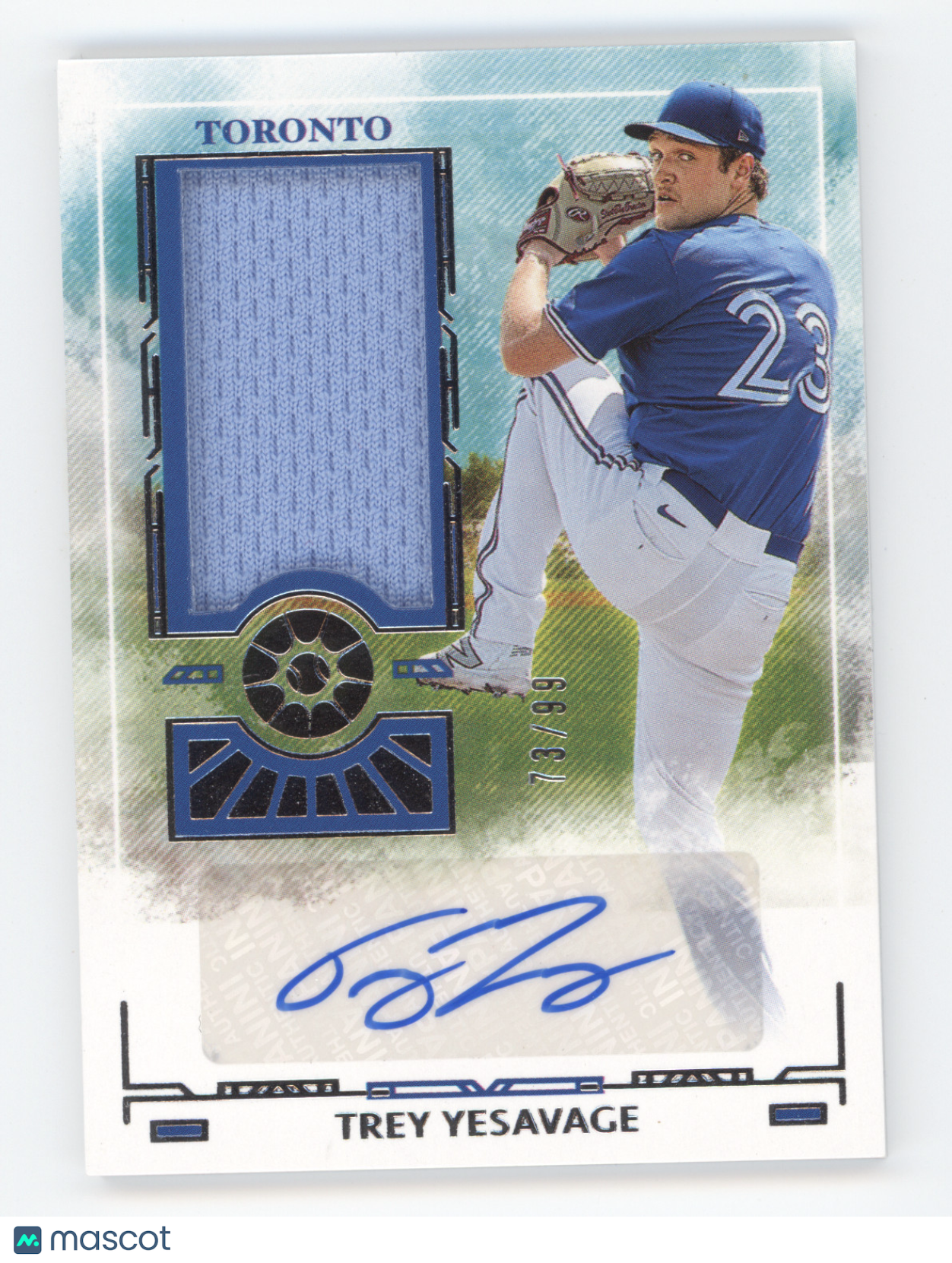 2025 Panini Boys of Summer Trey Yesavage #PM-TYS 73/99 Authentic Jersey Patch