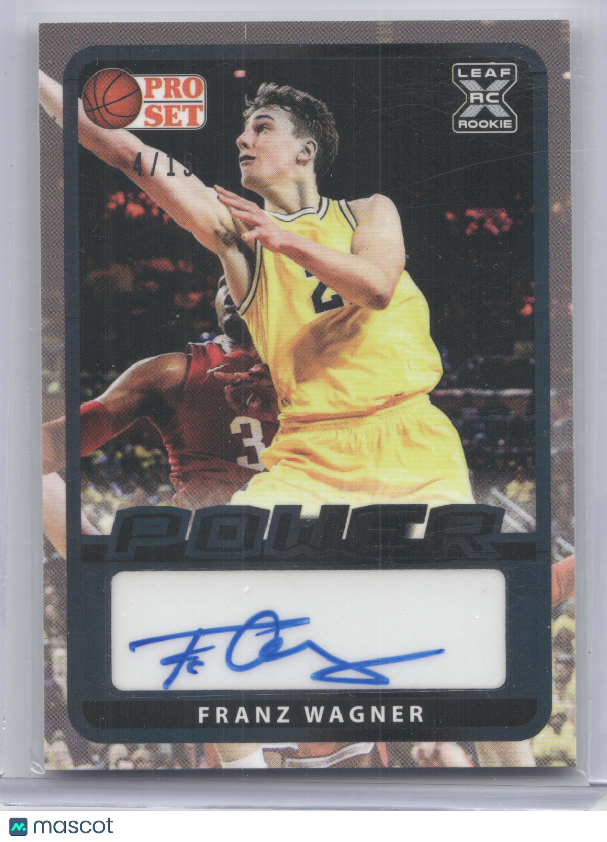 2022 Leaf Pro Set Power Autograph Franz Wagner #BA-FW1 RC 4/15