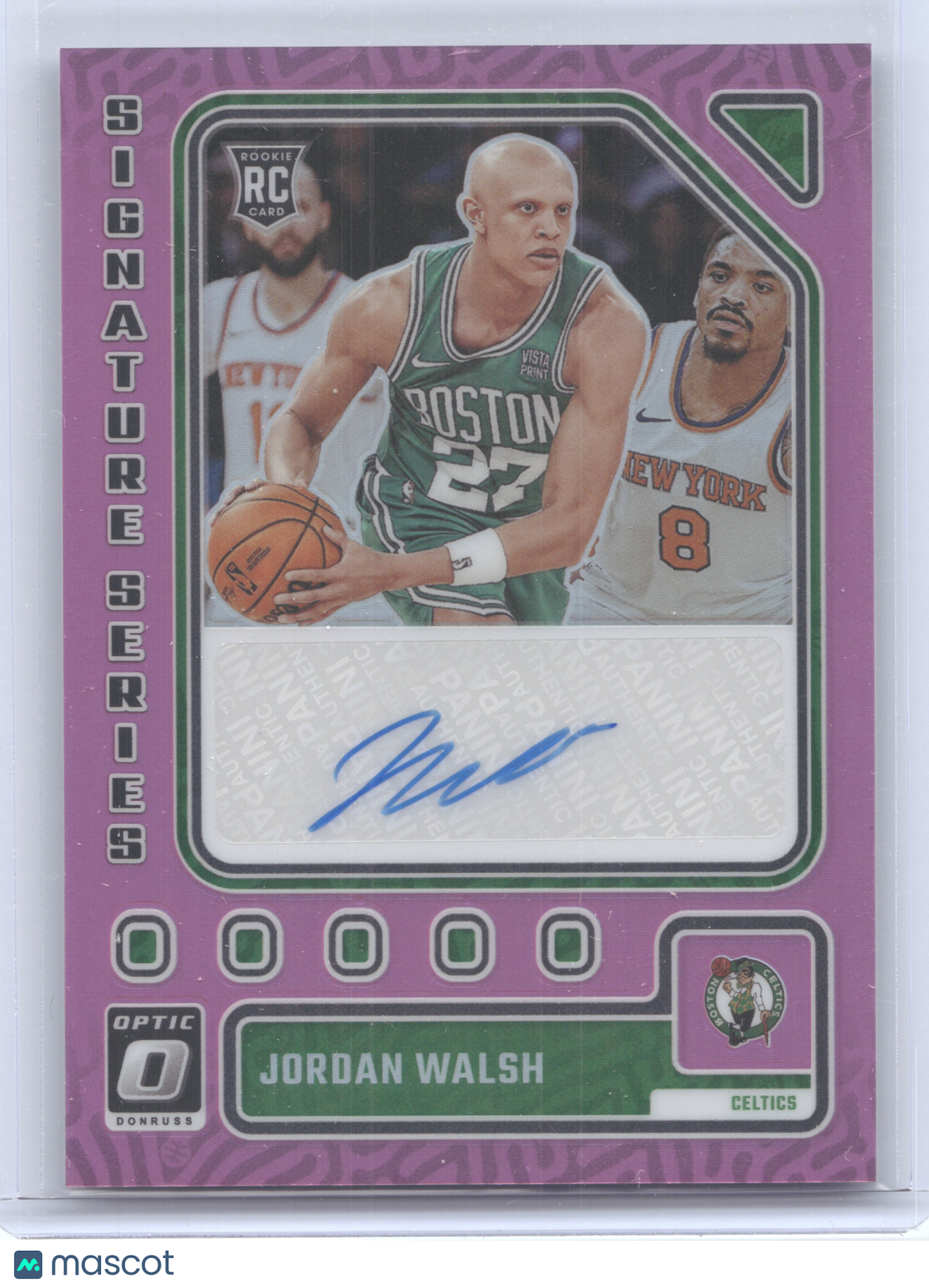 2023 Donruss Optic Signature Series Jordan Walsh #SS-WAL Pink 10/25 RC