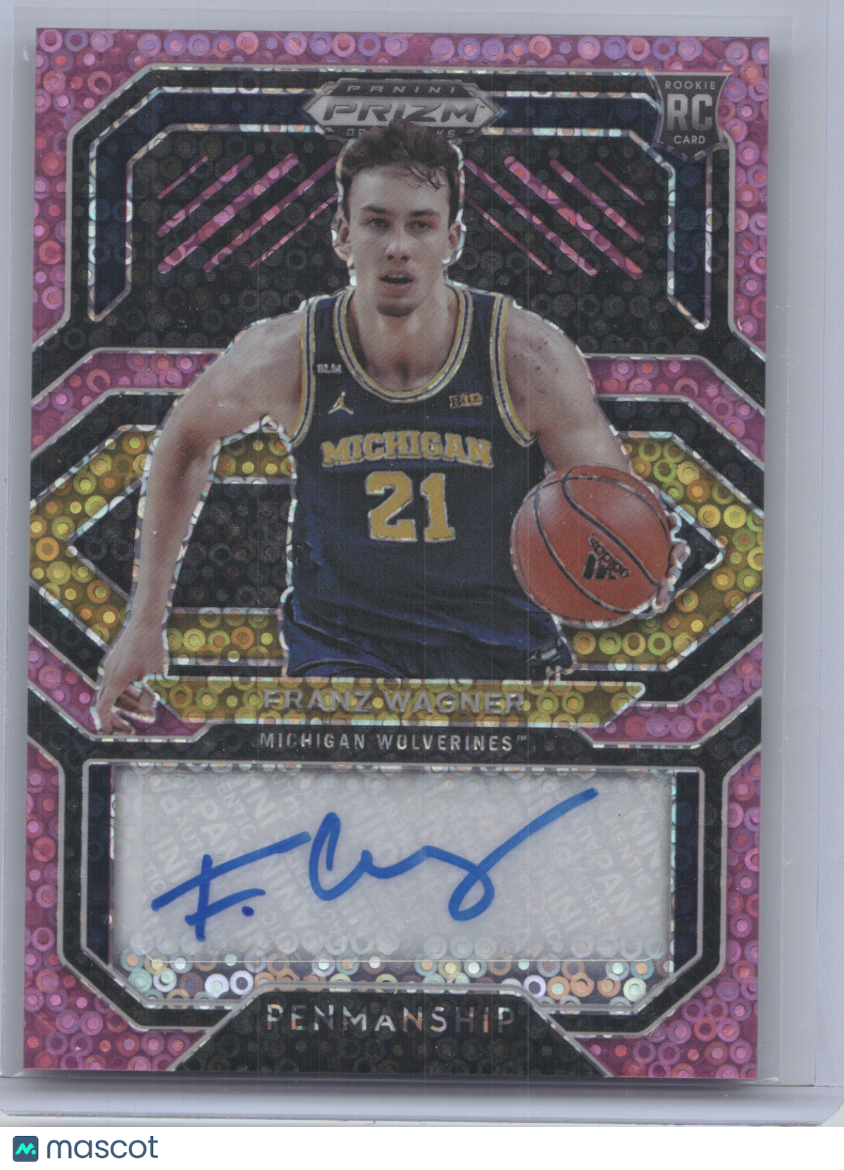 2021 Panini Prizm Draft Picks Penmanship Franz Wagner #FRW Fast Break Pink 05/20