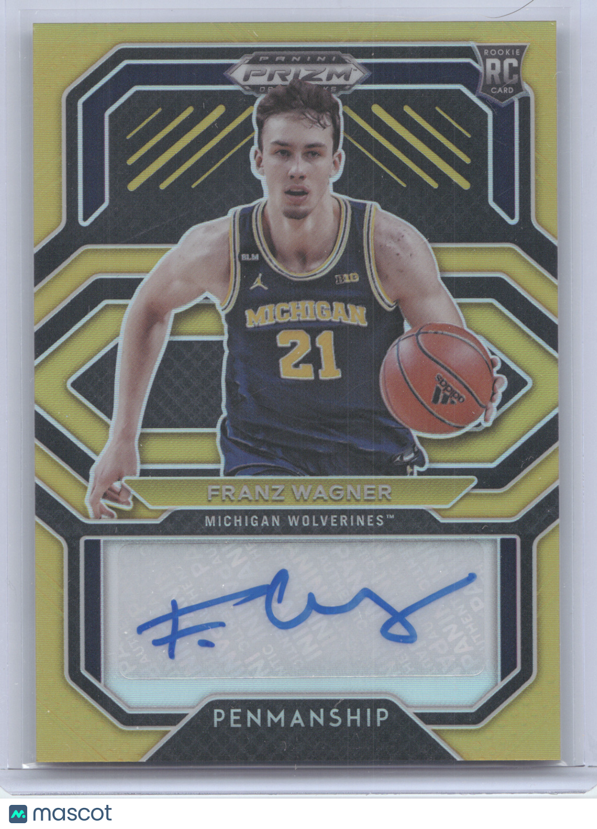 2021 Panini Prizm Draft Picks Penmanship Franz Wagner #CP-FRW Gold 04/10 RC