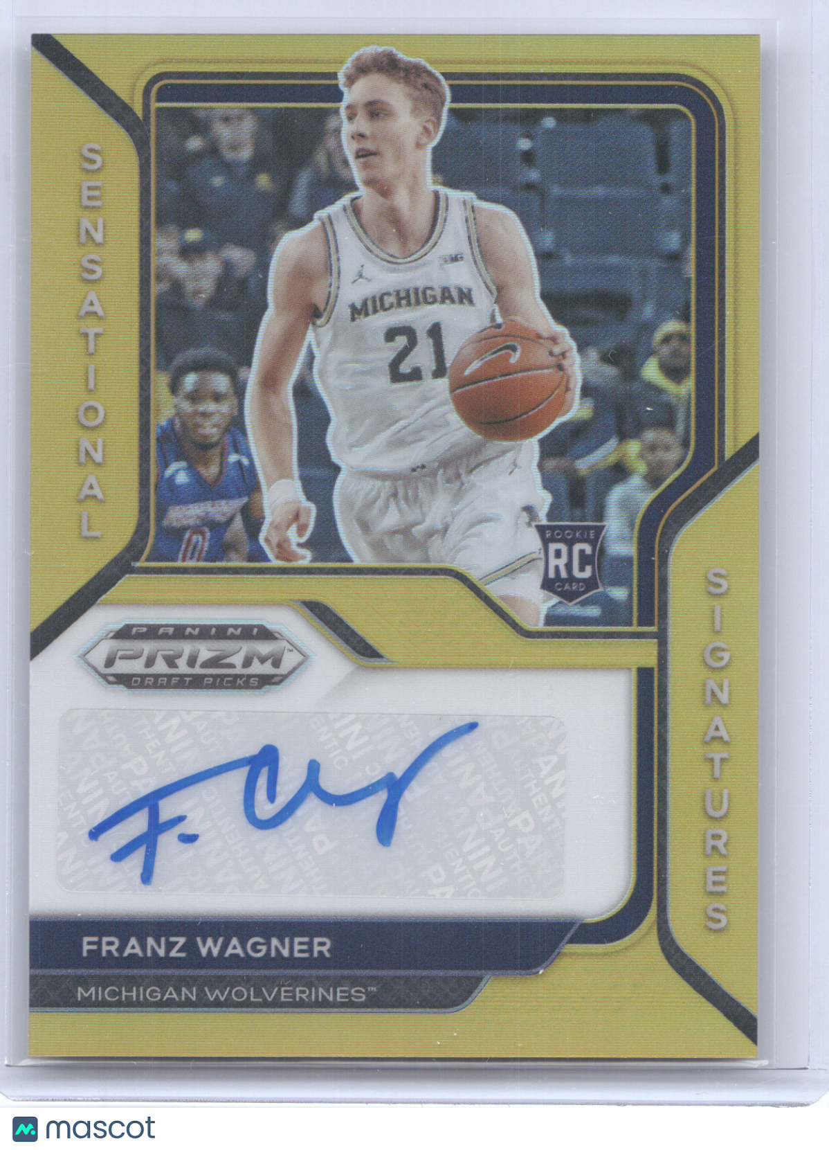 2021 Panini Prizm Draft Picks Sensational Signature Franz Wagner #FWA Gold 01/10
