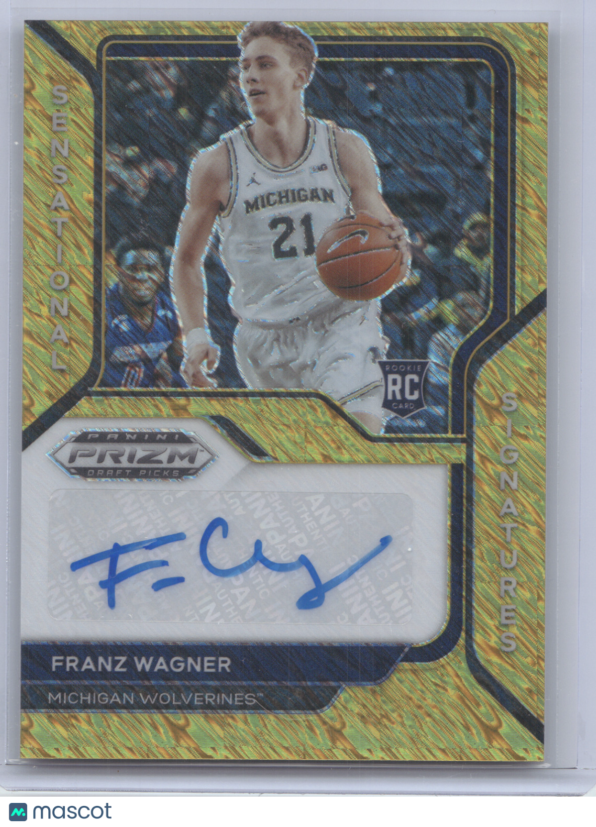 2021 Panini Prizm Draft Picks Signatures Franz Wagner #FWA Gold Shimmer 08/10 RC