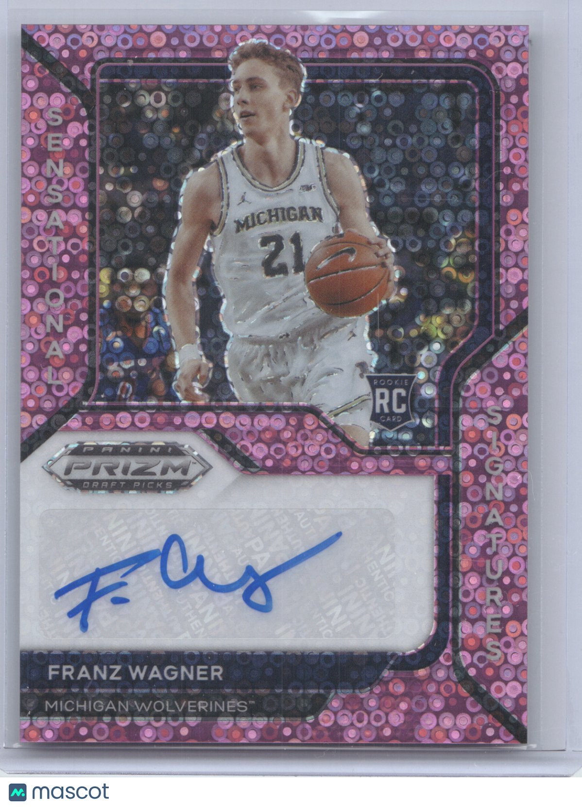 2021 Panini Prizm Draft Picks Signatures Franz Wagner #FWA Fast Break Pink 10/20