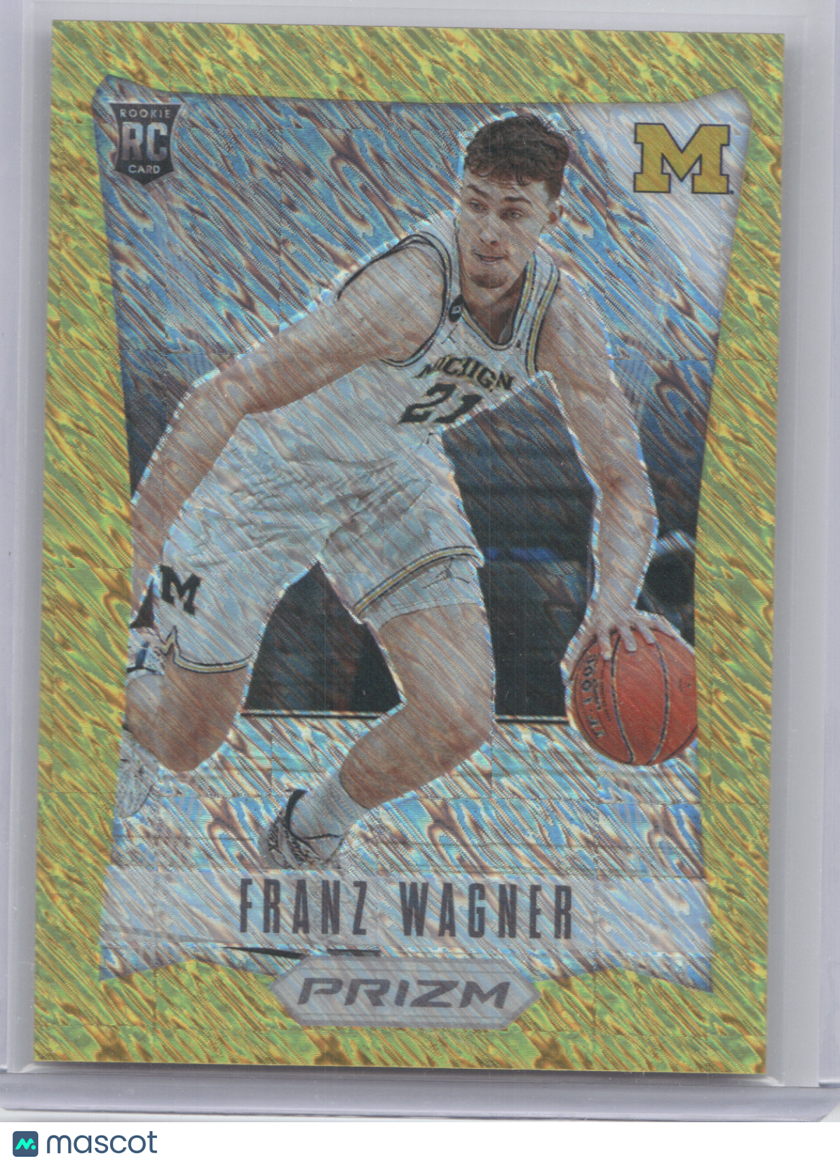 2021 Panini Prizm Draft Picks Franz Wagner #9 Gold Shimmer RC 04/10