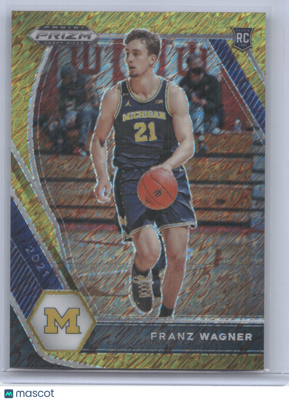 2021 Panini Prizm Draft Picks Franz Wagner #9 Gold Shimmer RC 01/10