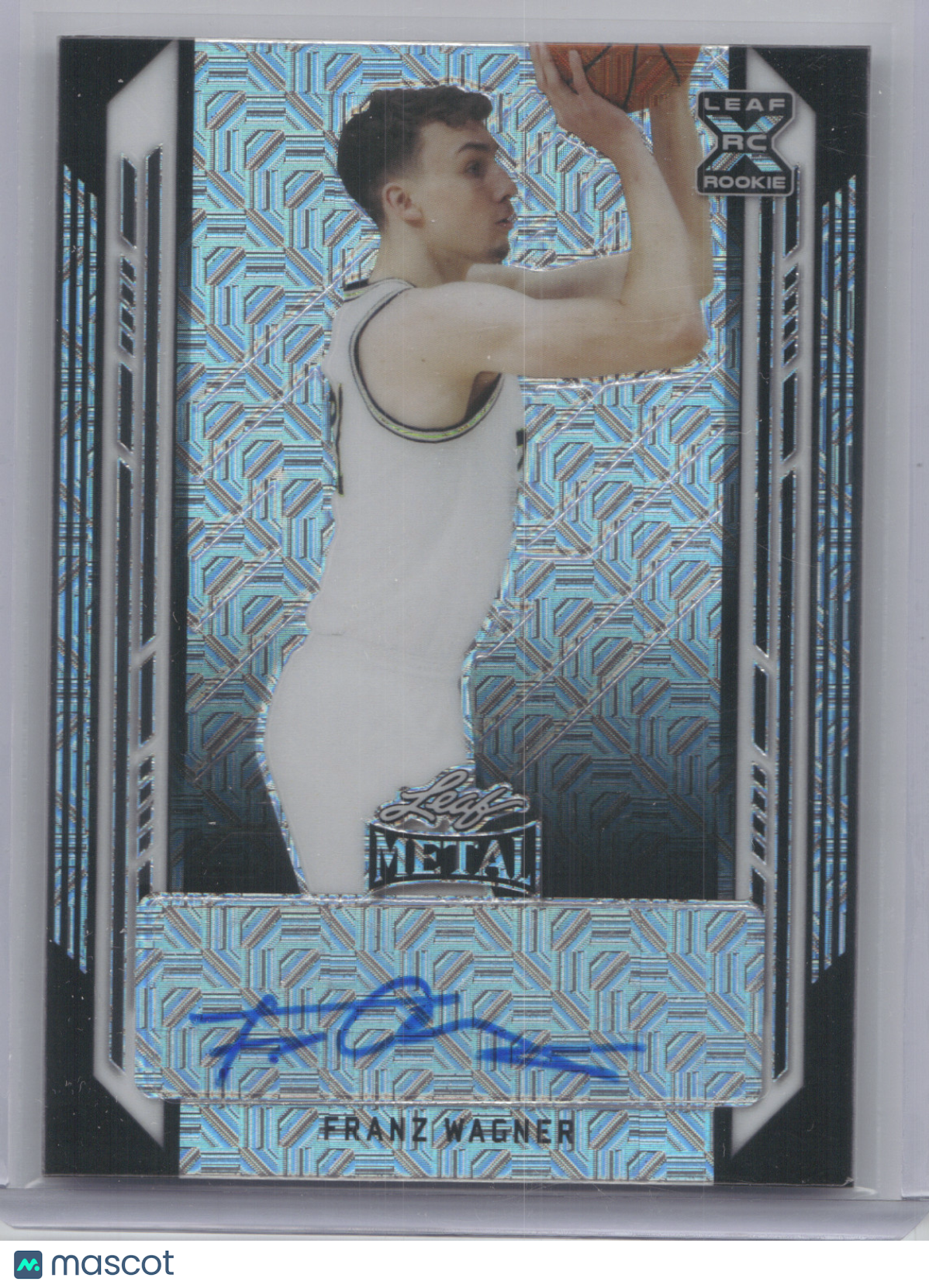 2021 Leaf Metal Basketball Franz Wagner #BA-FW1 Blue Mojo 3/5 RC