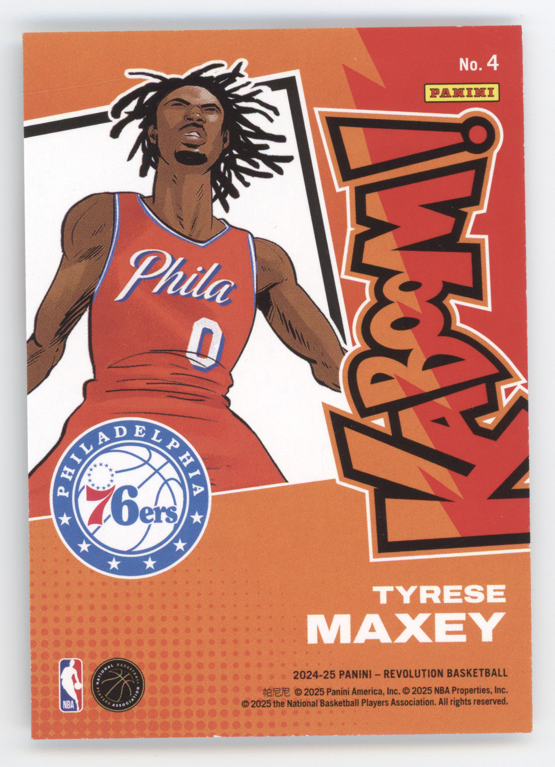2024 Panini Revolution Kaboom! Tyrese Maxey #4