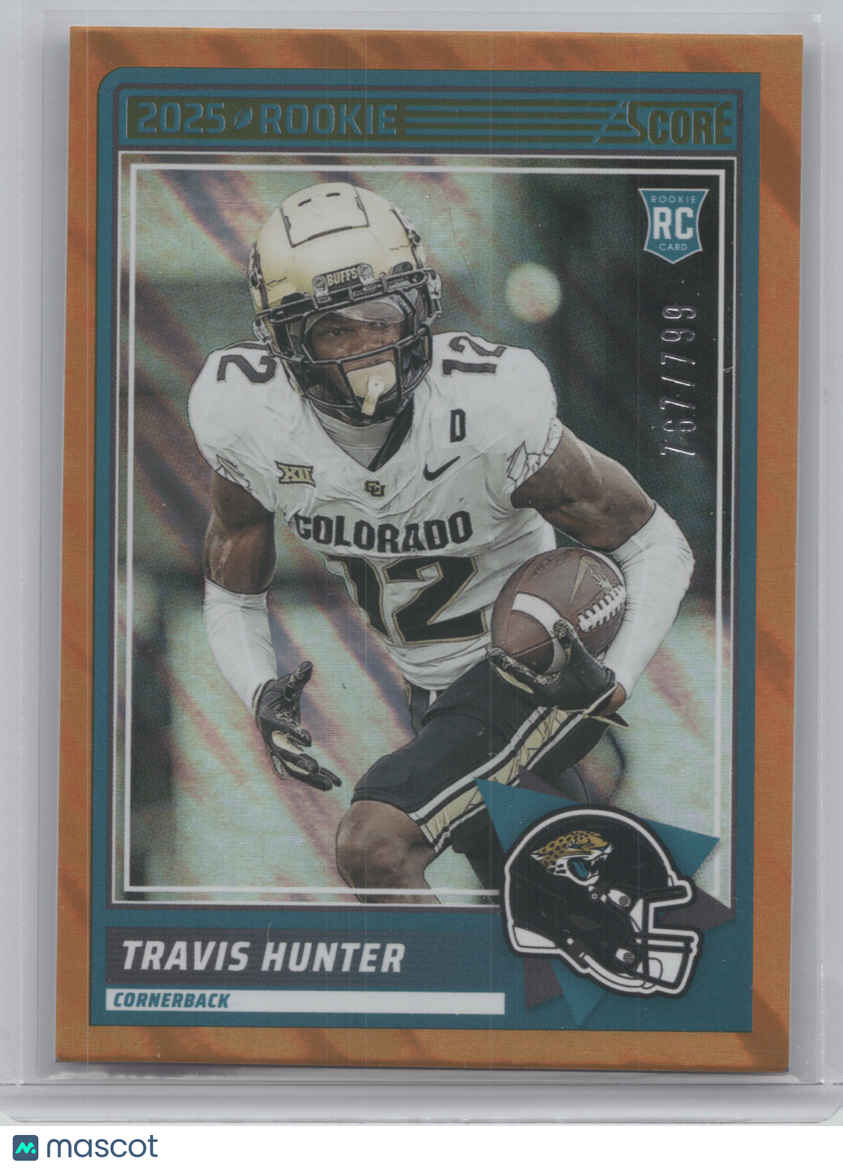 2025 Panini Score Football Travis Hunter #20 Lava RC 767/799