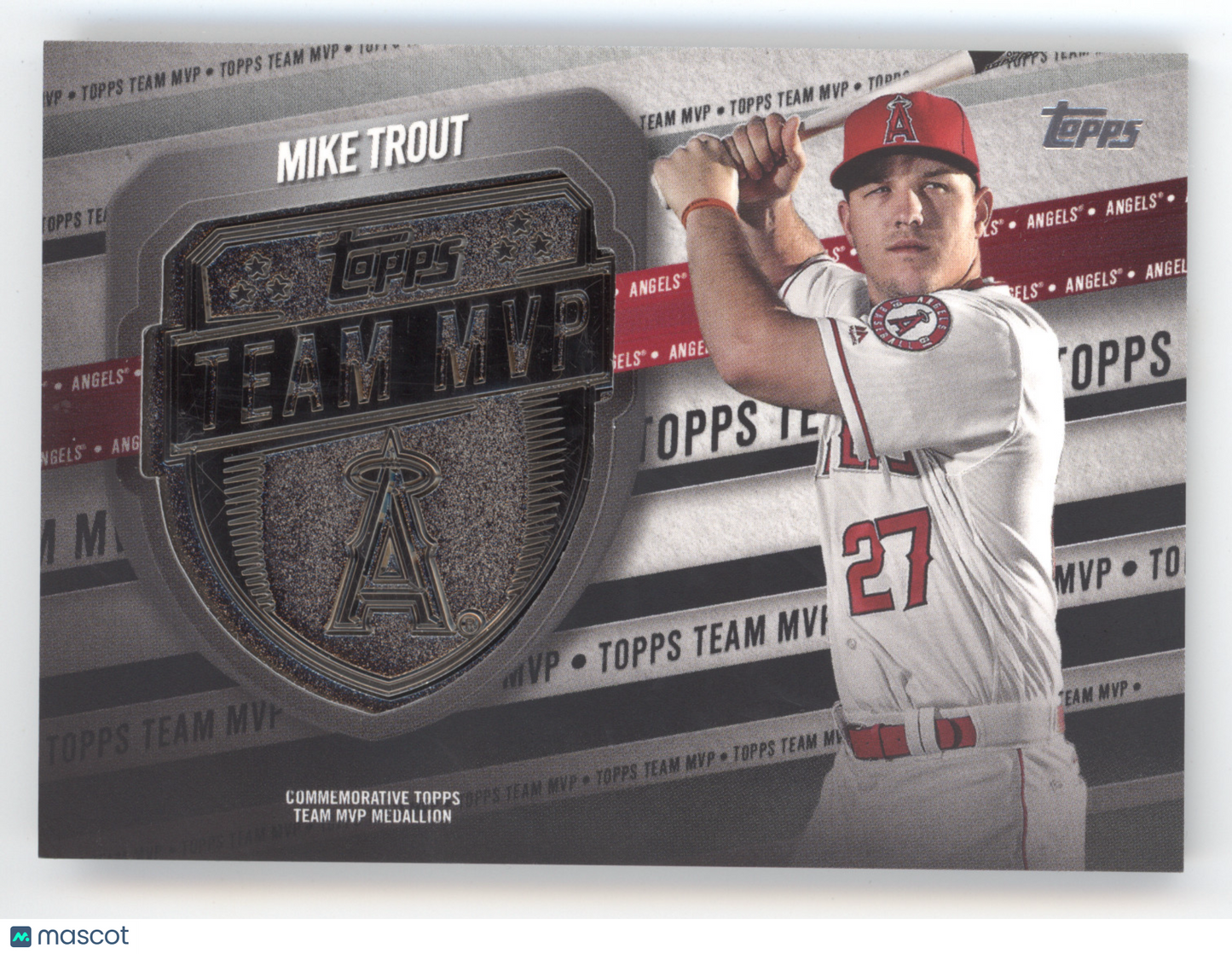 2018 Topps Baseball Series Two Team MVP Medallion Mike Trout #MVP-MT 76/99