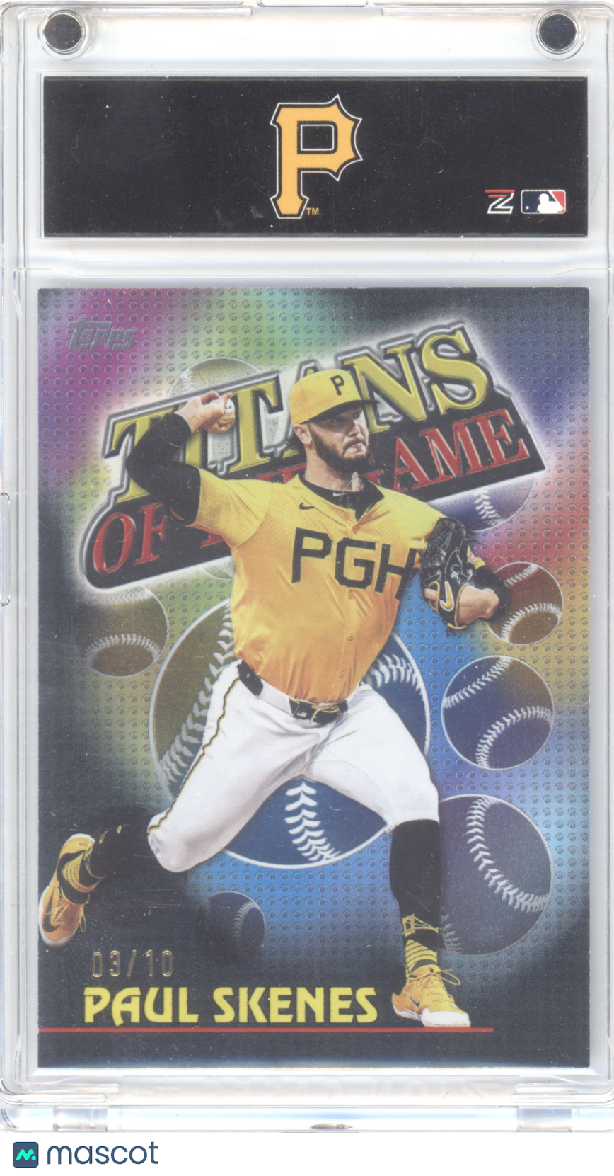 2026 Topps Titans of the Game Paul Skenes #TOG-14 Black 03/10