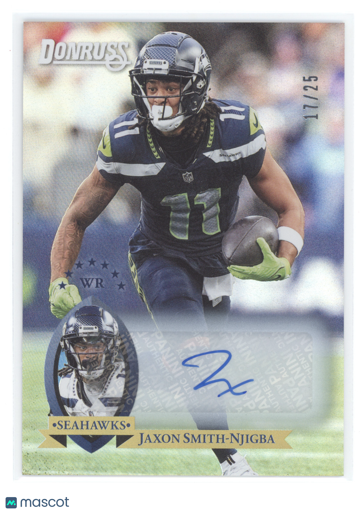 2025 Panini Donruss Retro 1995 Autograph Jaxon Smith-Njigba #17 17/25