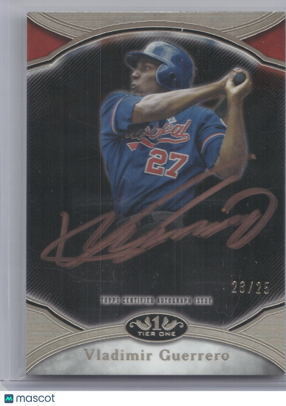 2020 Topps Tier One Autograph Vladimir Guerrero #PPA-VG 23/25