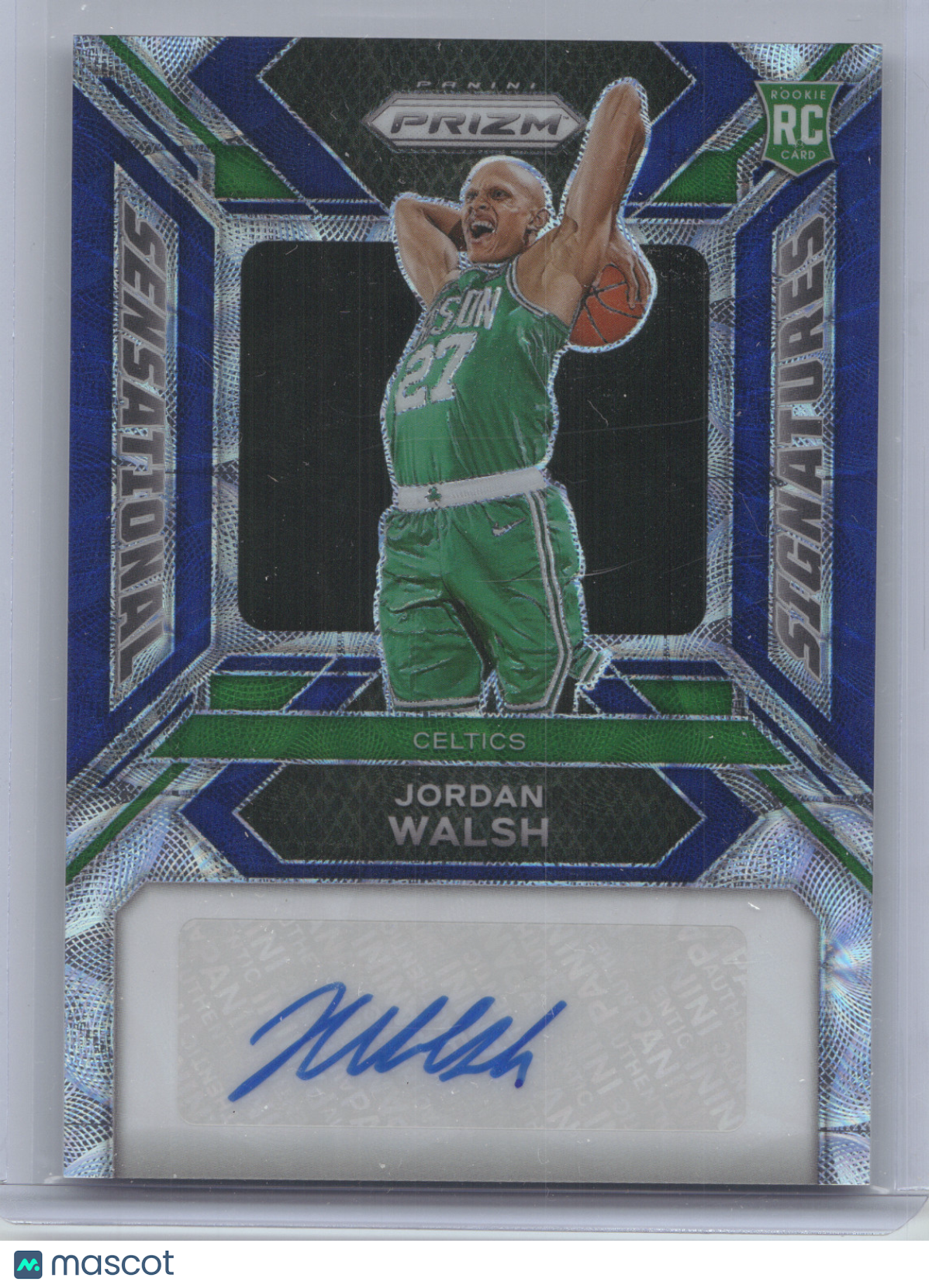 2023 Panini Prizm Sensational Signatures Jordan Walsh #SS-WL Blue RC 12/49