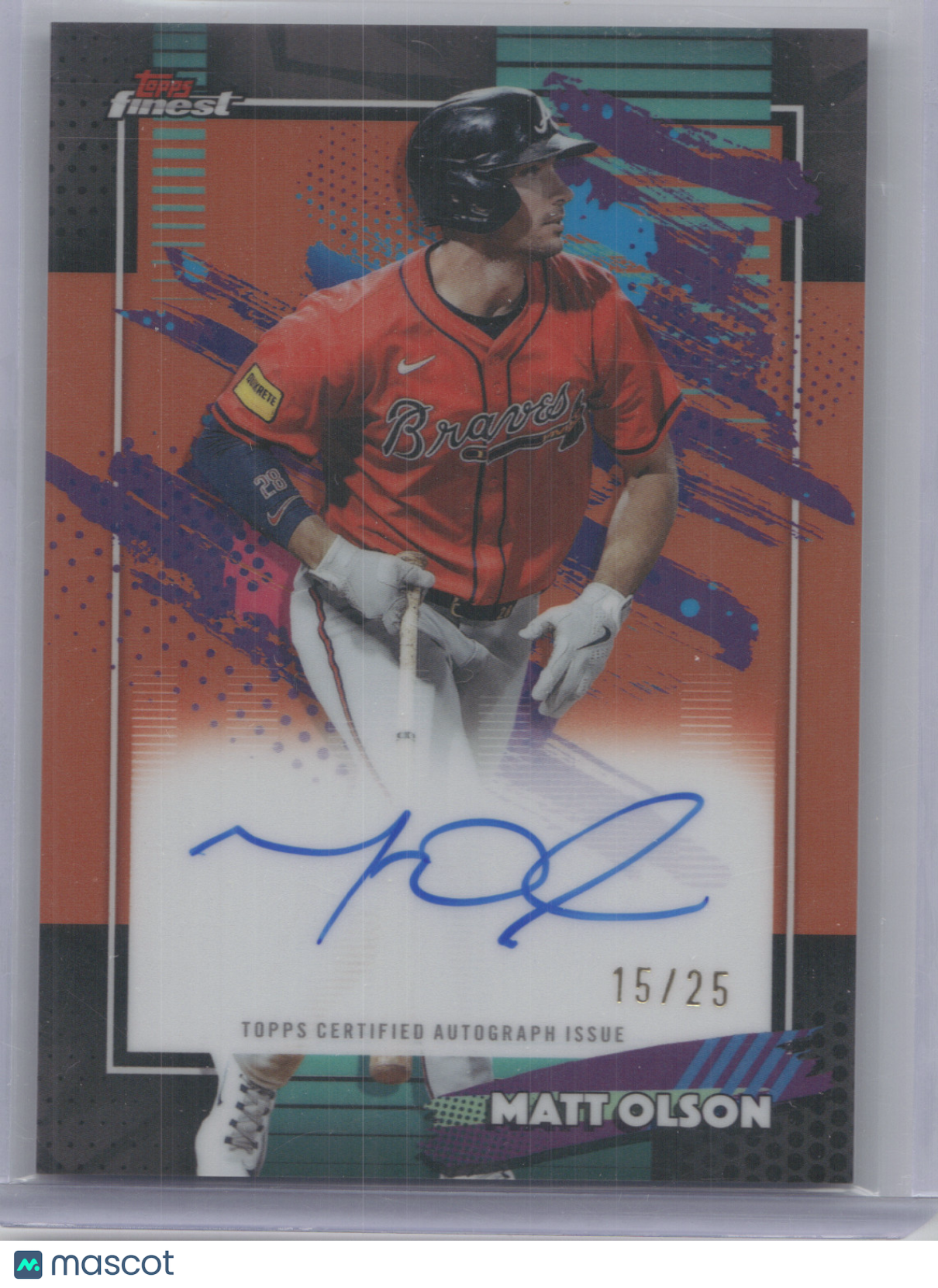 2026 Topps Finest Autograph Matt Olson #FA-MOL 15/25