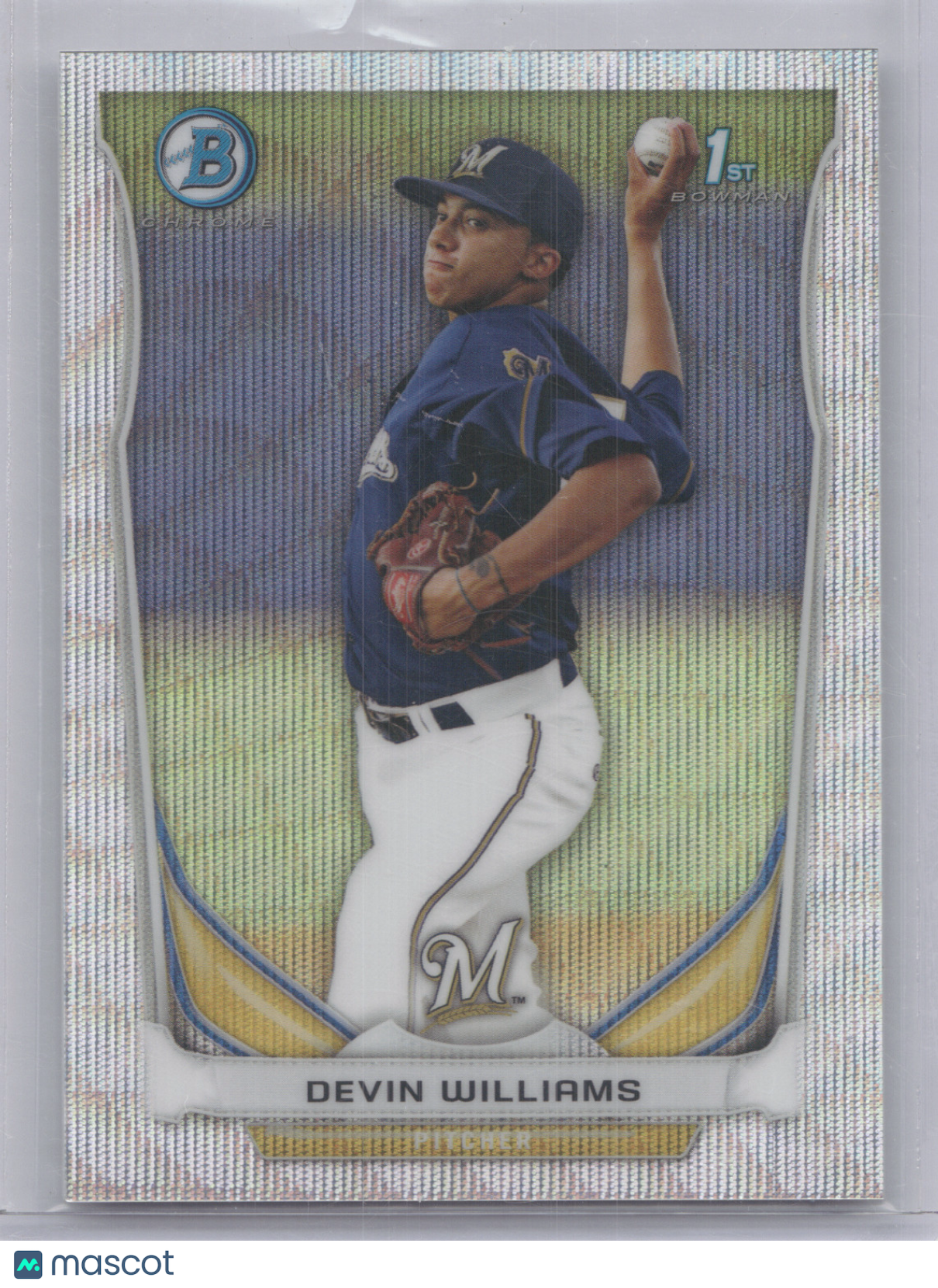 2014 Bowman Chrome Devin Williams #BCP7 Refractor 1st Bowman 01/25