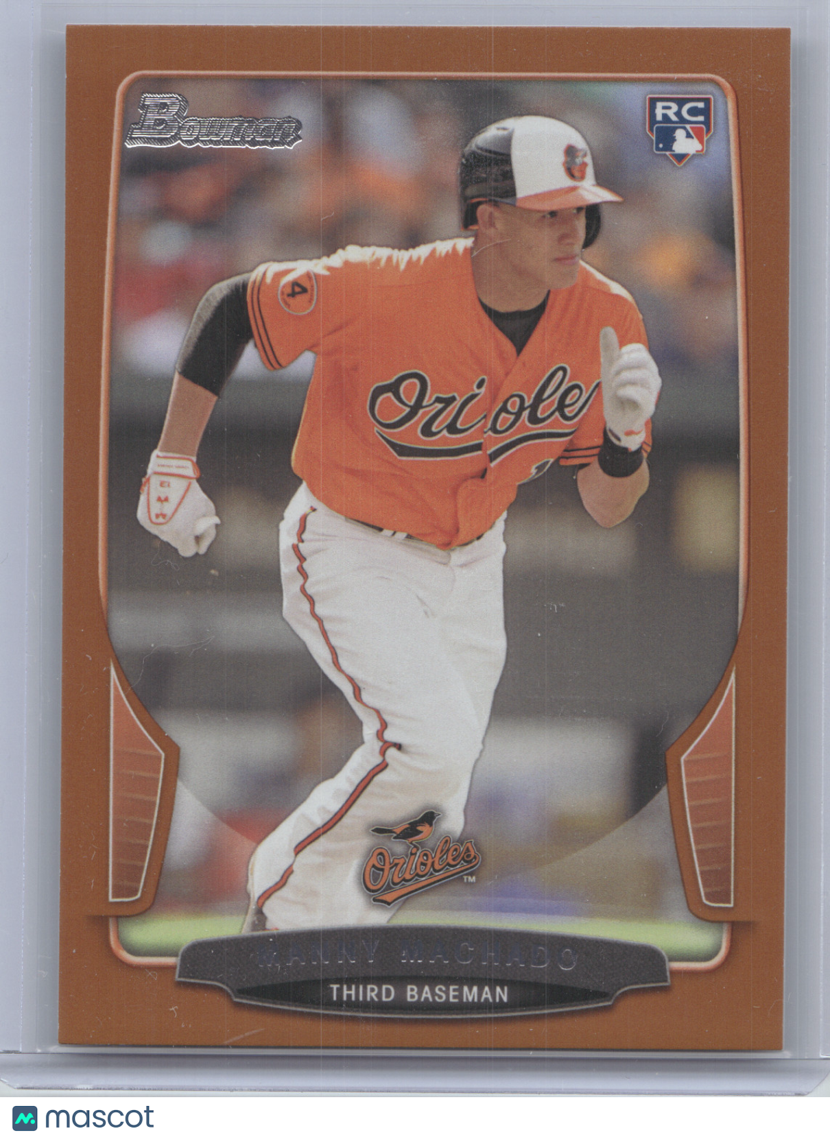 2013 Bowman Manny Machado #4 Orange 165/250 RC
