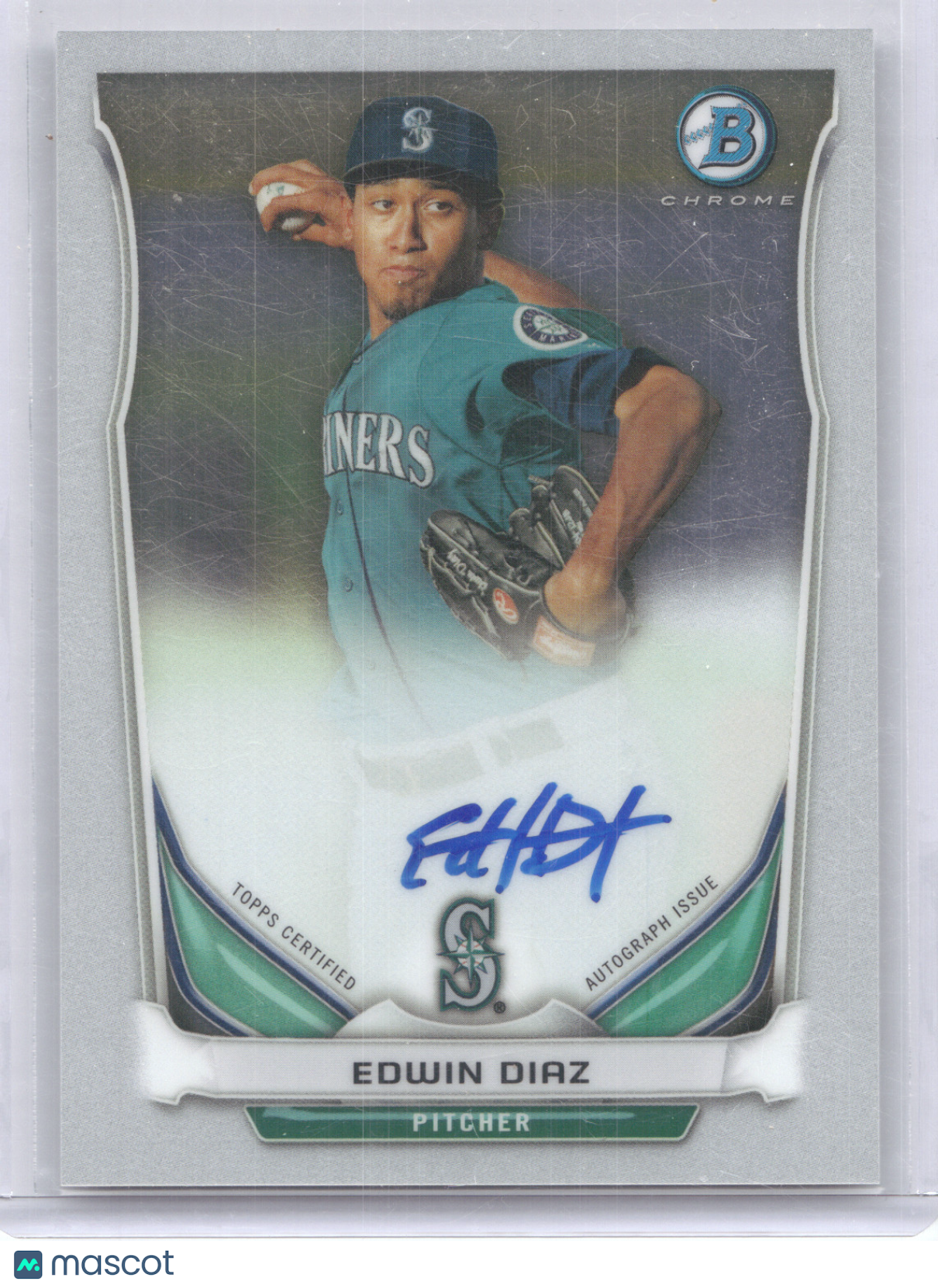 2014 Bowman Chrome Prospect Autograph Edwin Diaz #BCAP-ED
