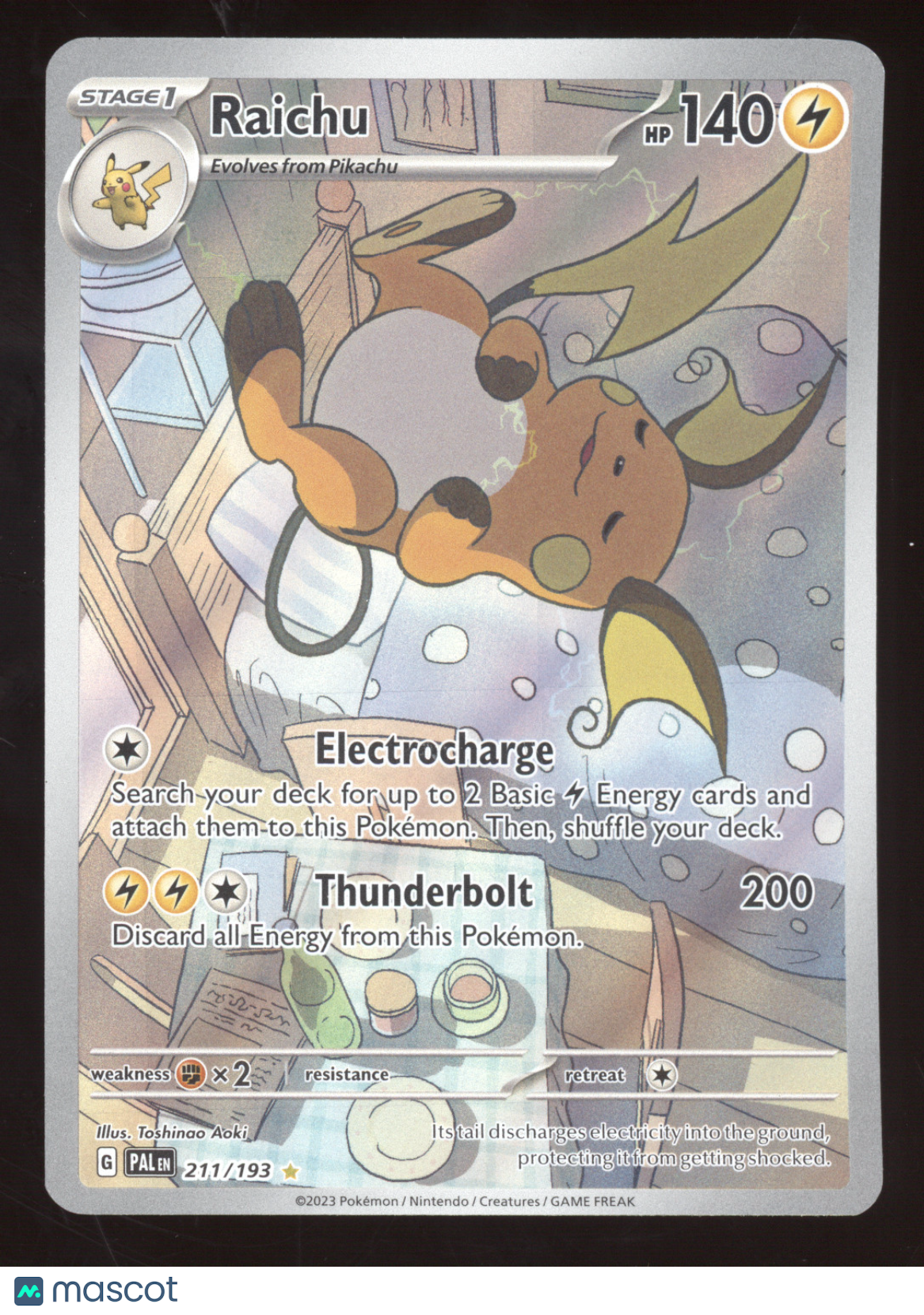 2023 Paldea Evolved Raichu Secret Rare #211/193