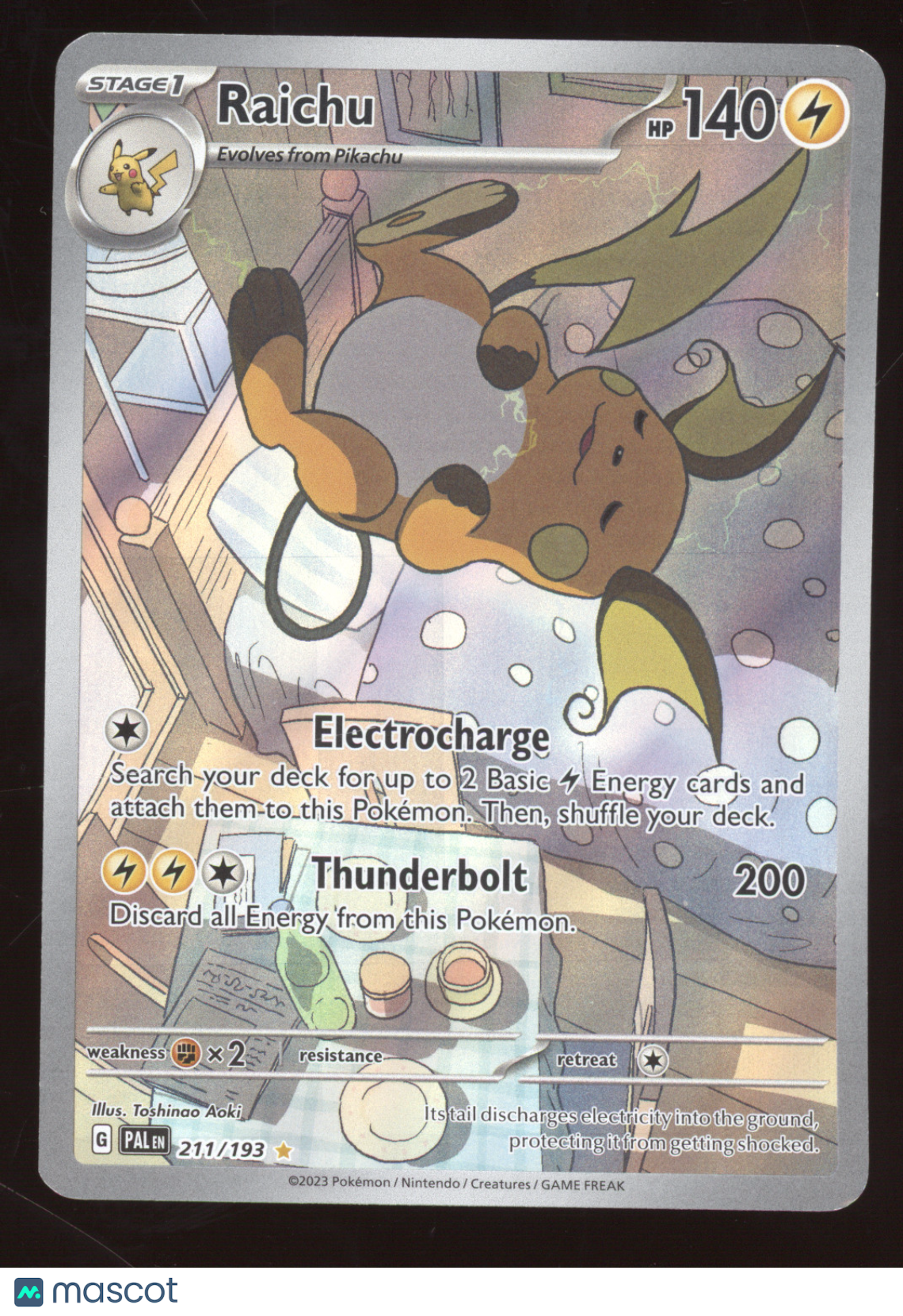 2023 Paldea Evolved Raichu Secret Rare #211/193