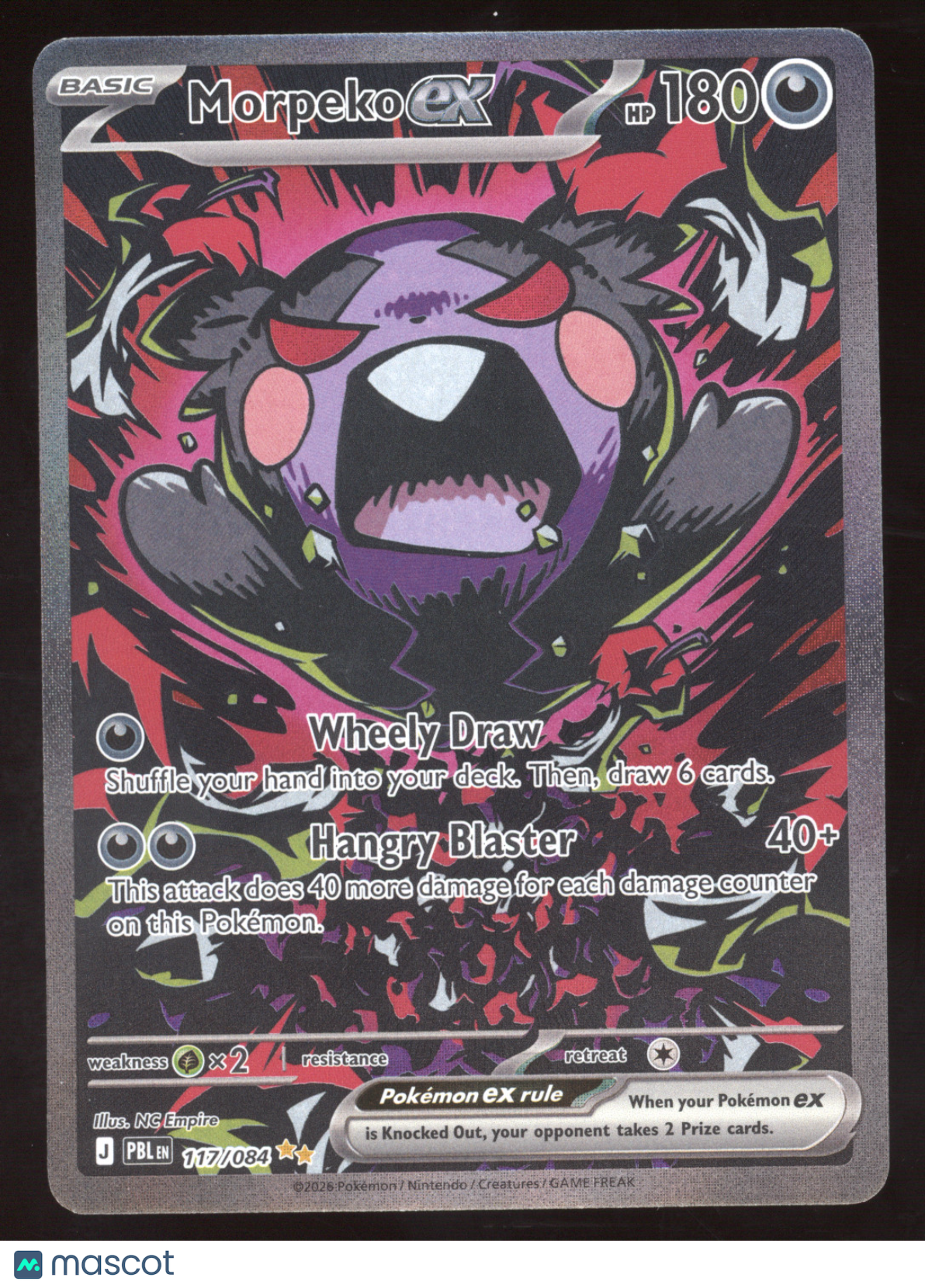 2026 Mega Evolution Pitch Black Morpeko ex Secret Rare #117/084