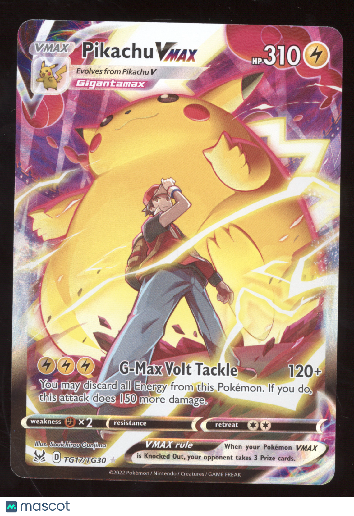 2022 Lost Origin Pikachu VMAX Holo Rare #TG17/TG30