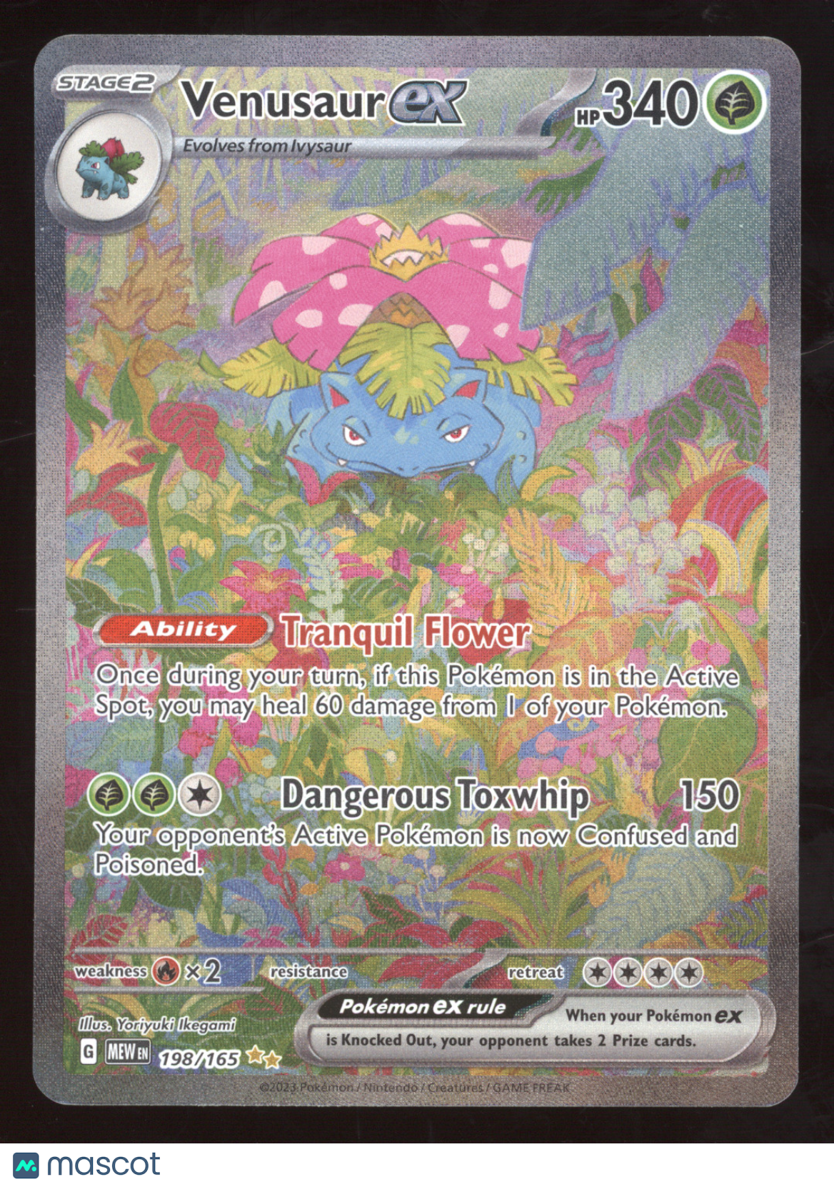 2023 Scarlet & Violet 151 Venusaur ex Secret Rare #198/165