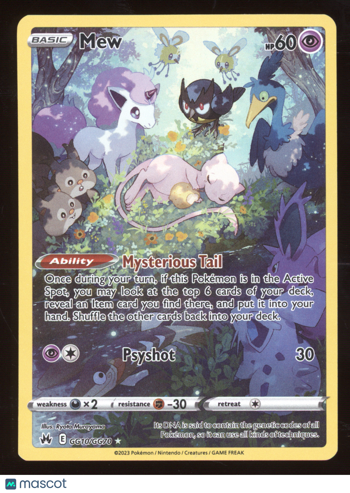 2023 Crown Zenith Mew Holo Rare #GG10/GG70