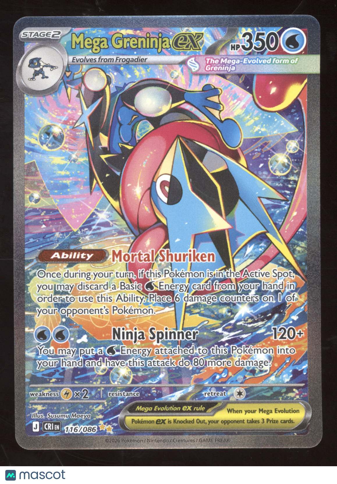 2026 Mega Evolution – Ascended Heroes Mega Greninja ex Secret Rare #116/86