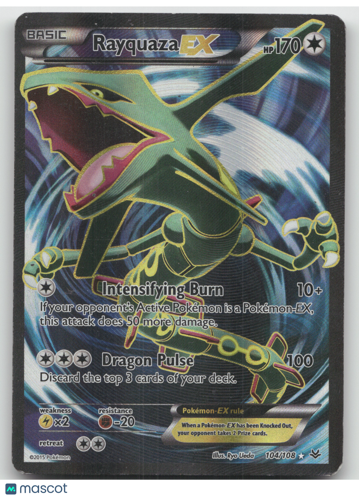 2015 Roaring Skies Rayquaza EX Holo Rare #104/108
