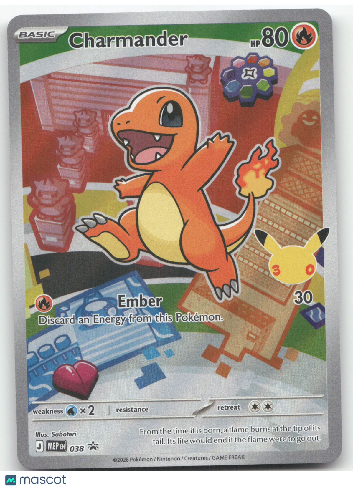 2026 Mega Evolution – Ascended Heroes Charmander Black Star Promo #038