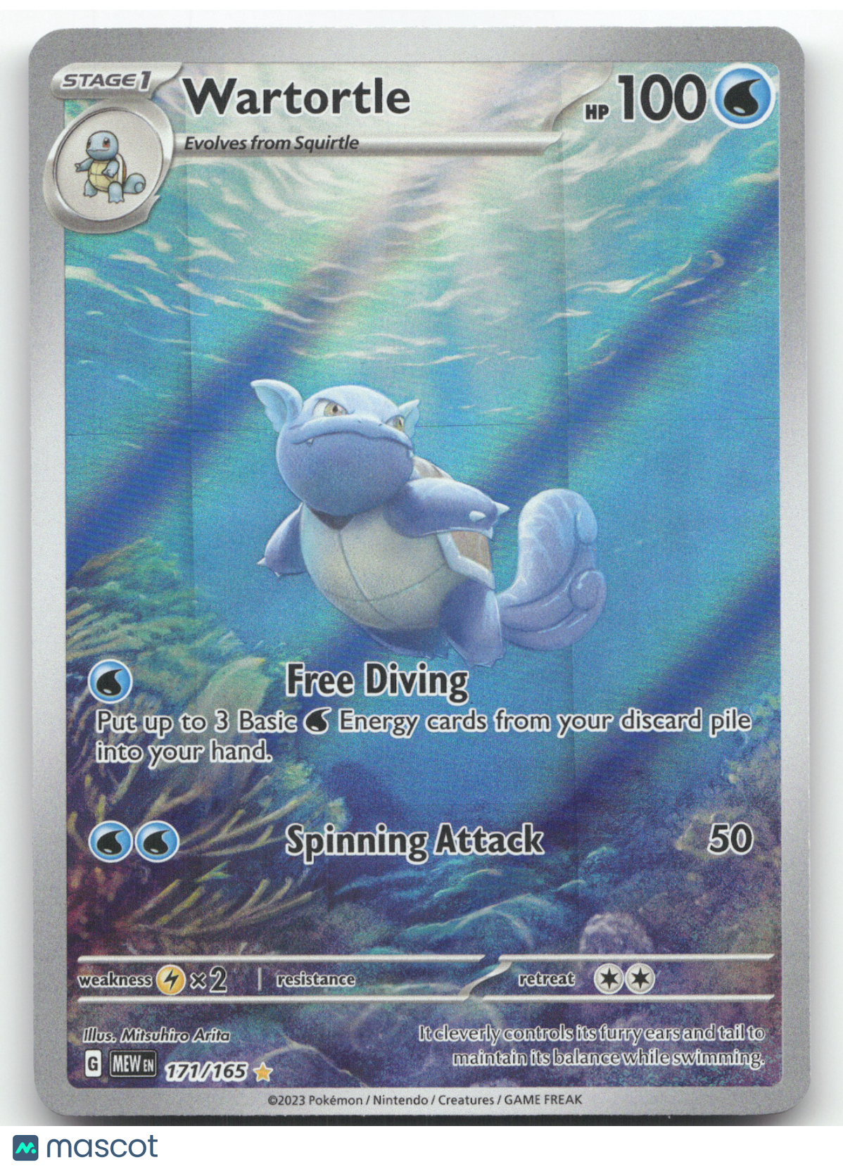 2023 Scarlet & Violet 151 Wartortle Secret Rare #171/165