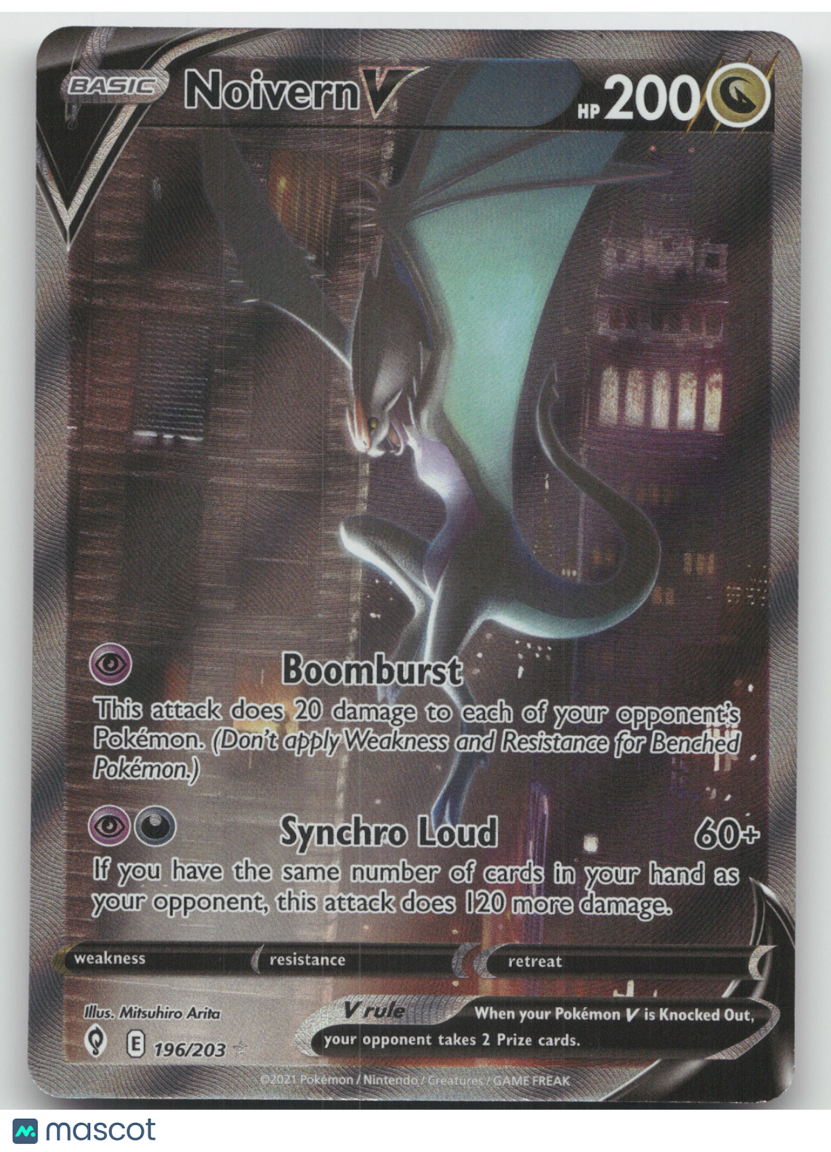 2021 Evolving Skies Noivern V Ultra Rare #196/203