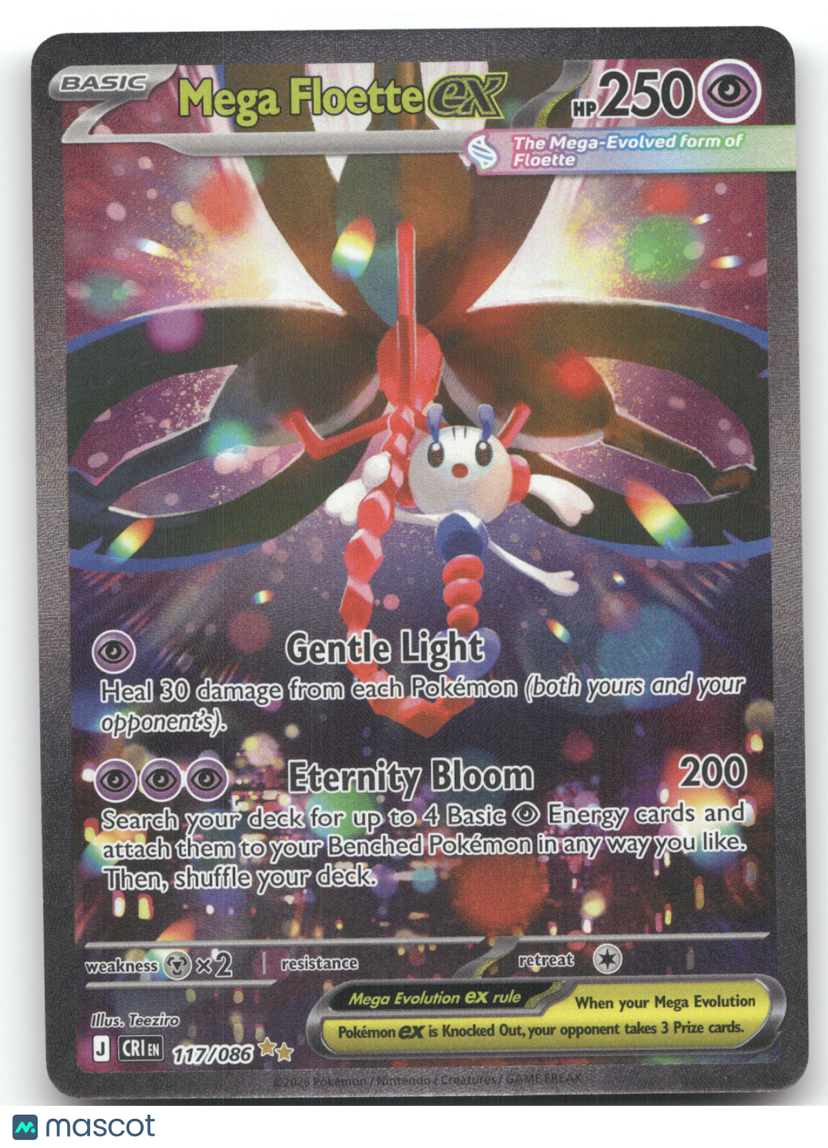 2026 Mega Evolution Chaos Rising Mega Floette ex Secret Rare #117/086