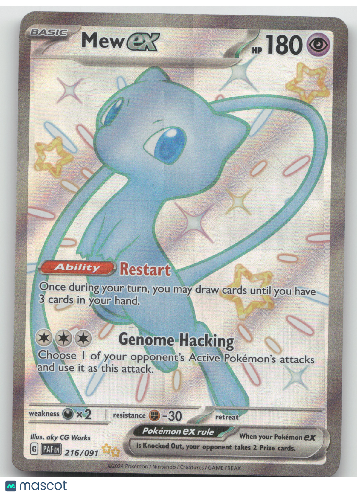 2024 Paldean Fates Mew ex Secret Rare #216/091