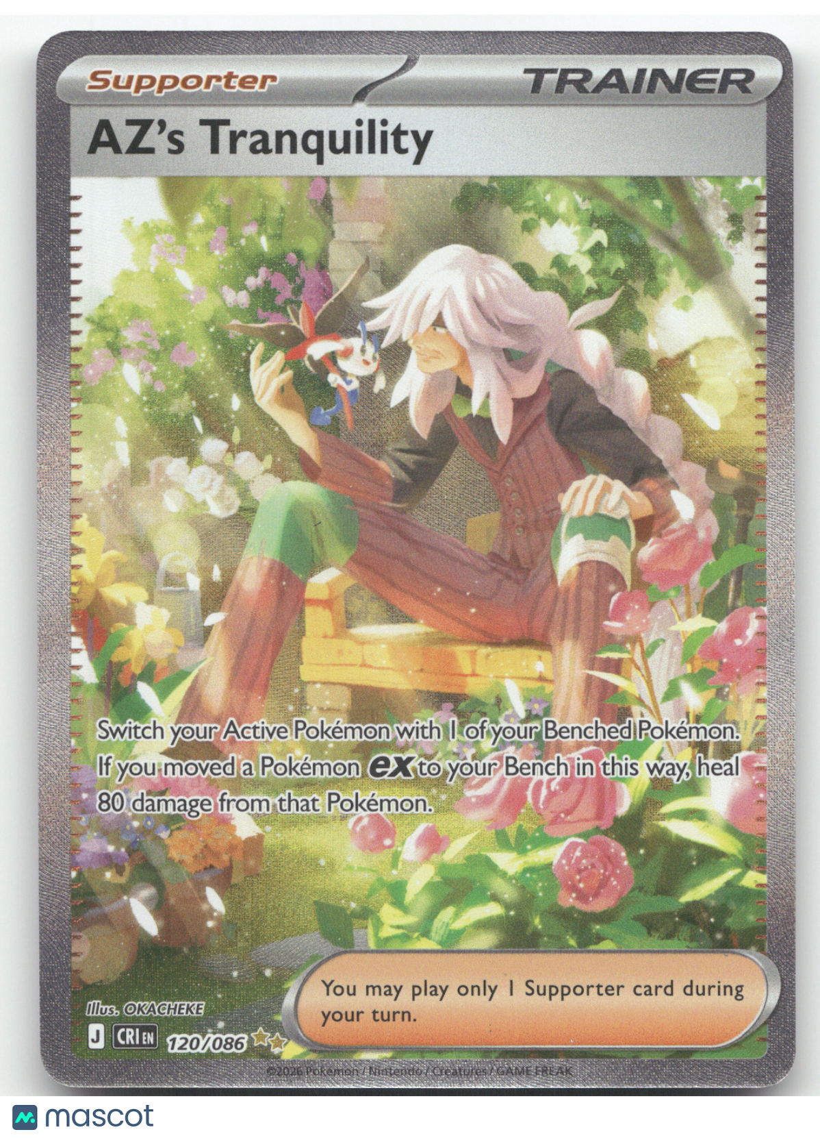 2026 Mega Evolution Chaos Rising Az's Tranquility Secret Rare #120/086
