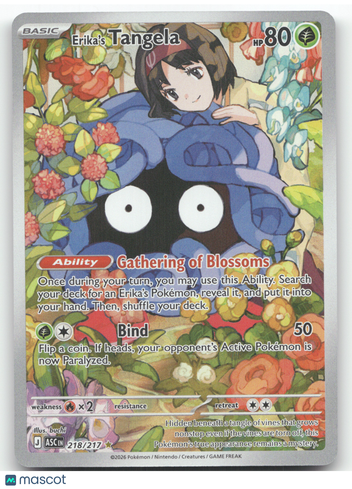 2026 Mega Evolution – Ascended Heroes Erika's Tangela Secret Rare #218/217