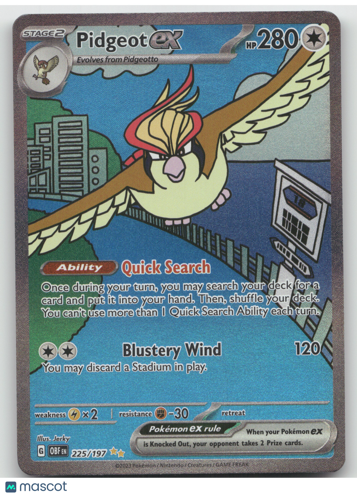 2023 Obsidian Flames Pidgeot ex Secret Rare #225/197
