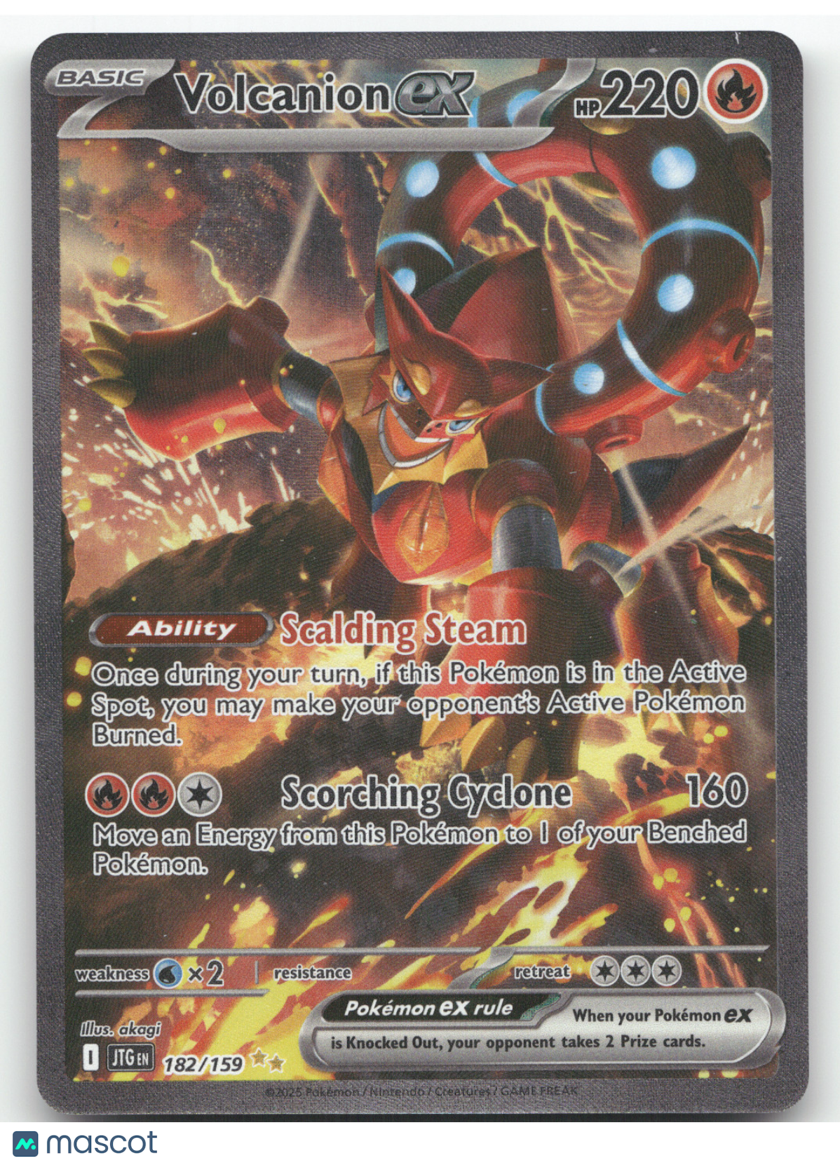 2025 Journey Together Volcanion ex Secret Rare #182/159