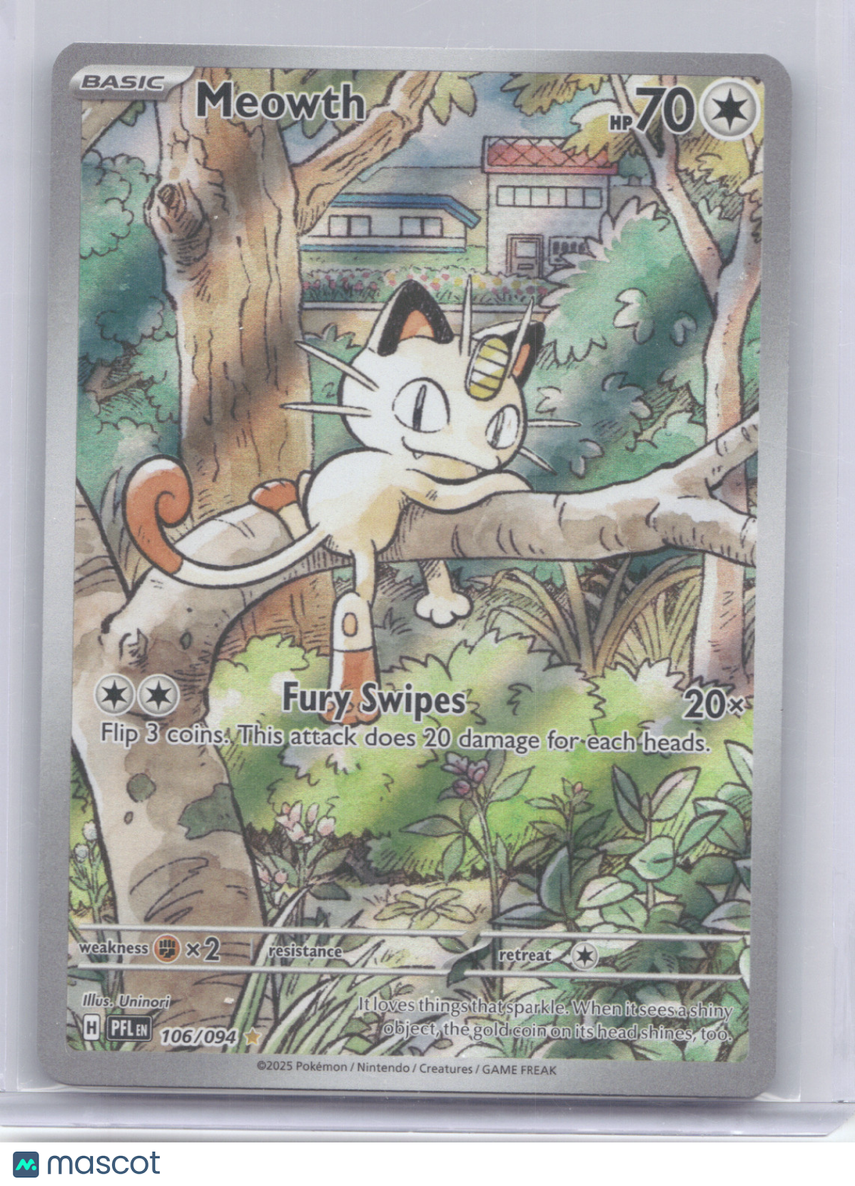 2025 Phantasmal Flames Meowth Secret Rare #106/094