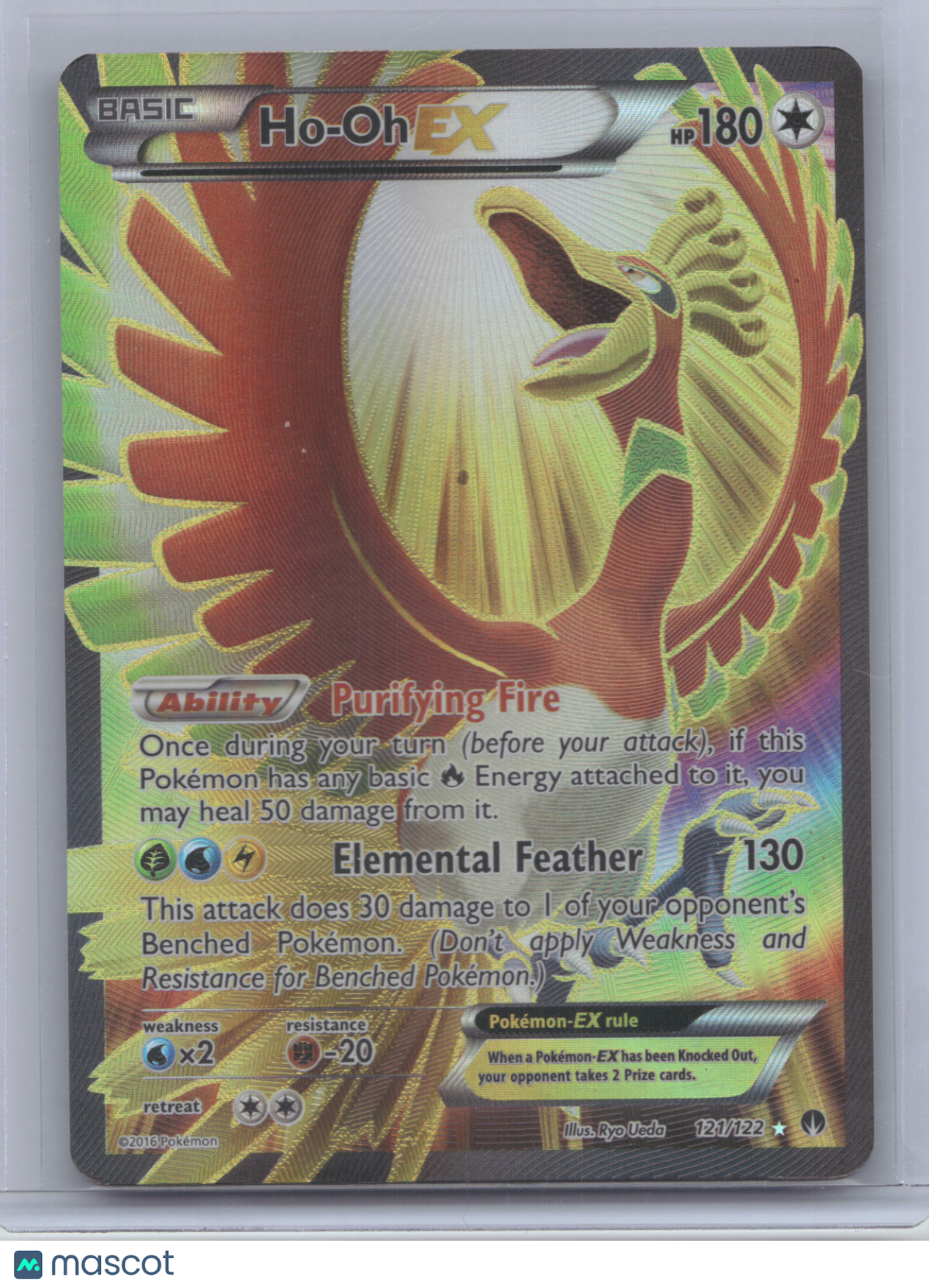 2016 BREAKpoint Ho-Oh EX Holo Rare #121/122