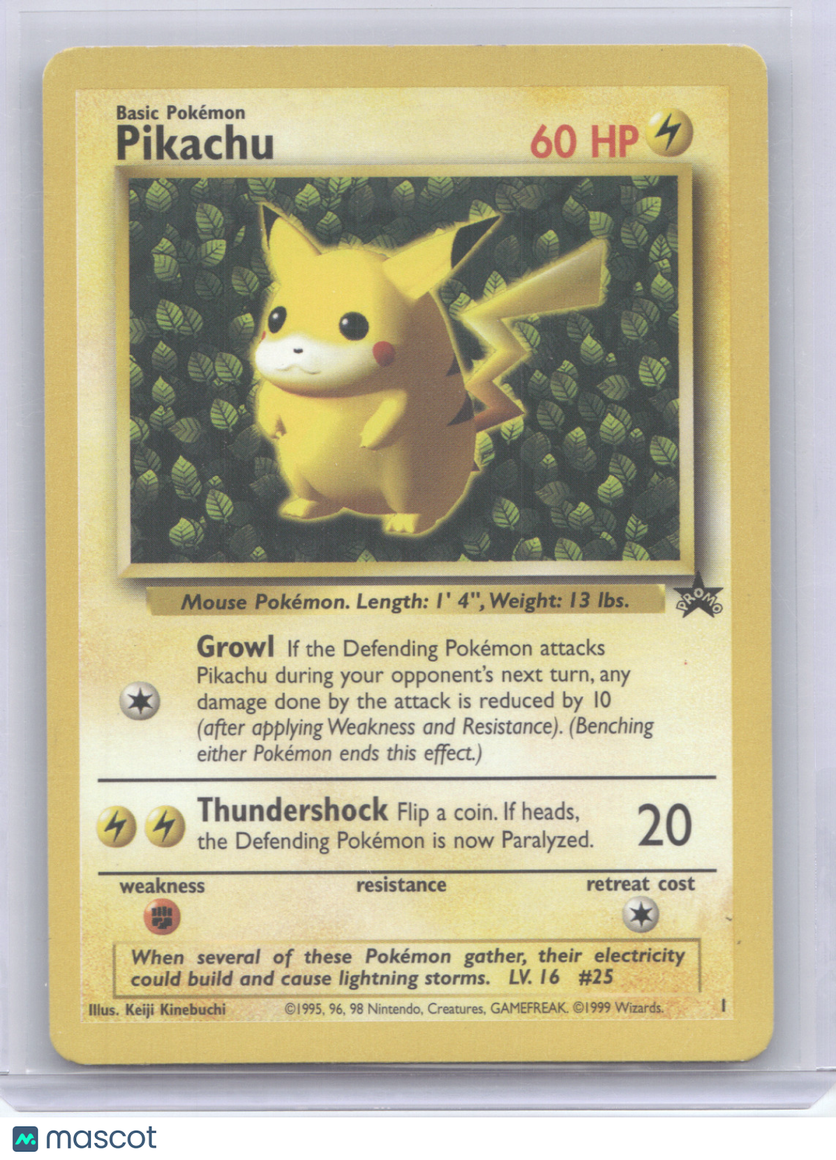 1999 Wizards of the Coast Pikachu Black Star Promo #1
