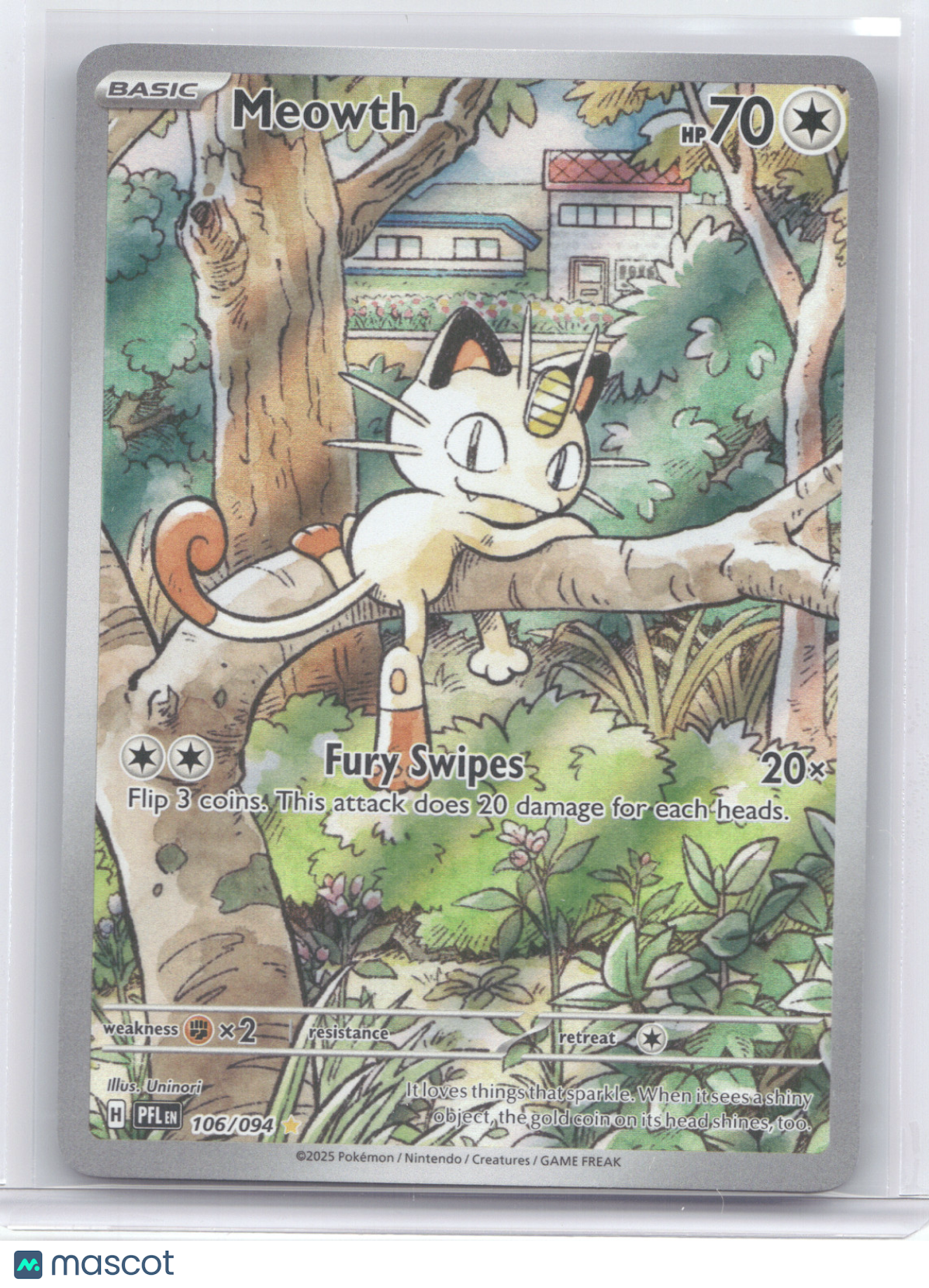 2025 Phantasmal Flames Meowth Secret Rare #106/094