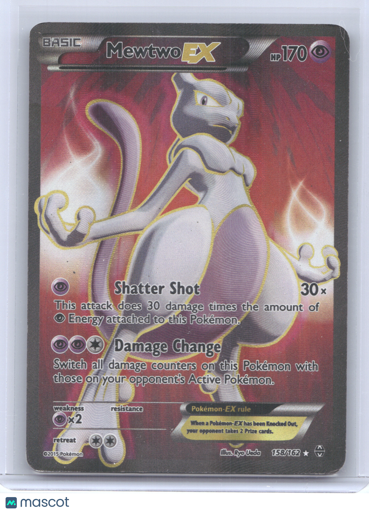 2015 BREAKthrough Mewtwo EX Rare Ultra #158/162