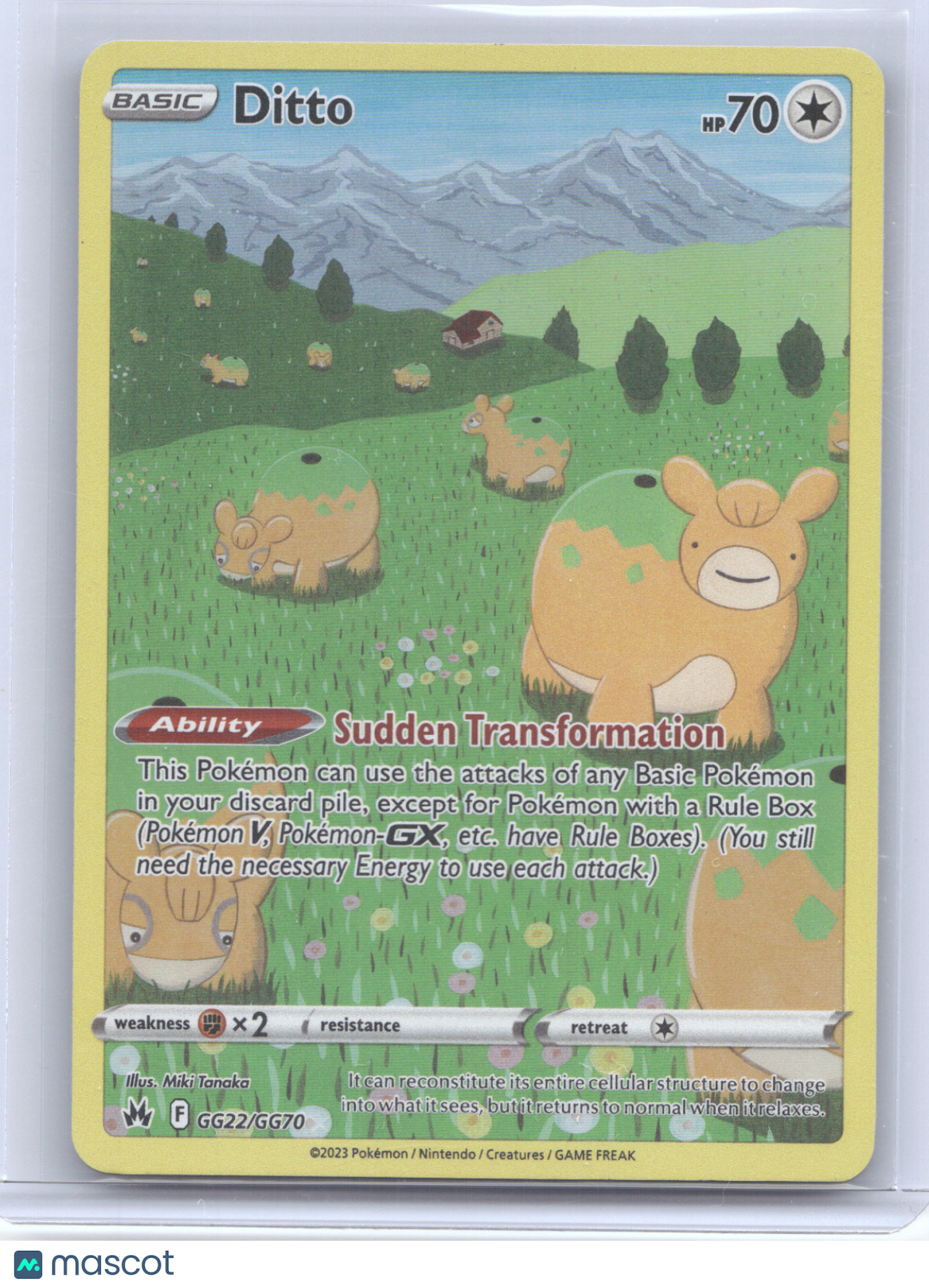 2023 Crown Zenith Ditto Holo Rare #GG22/GG70