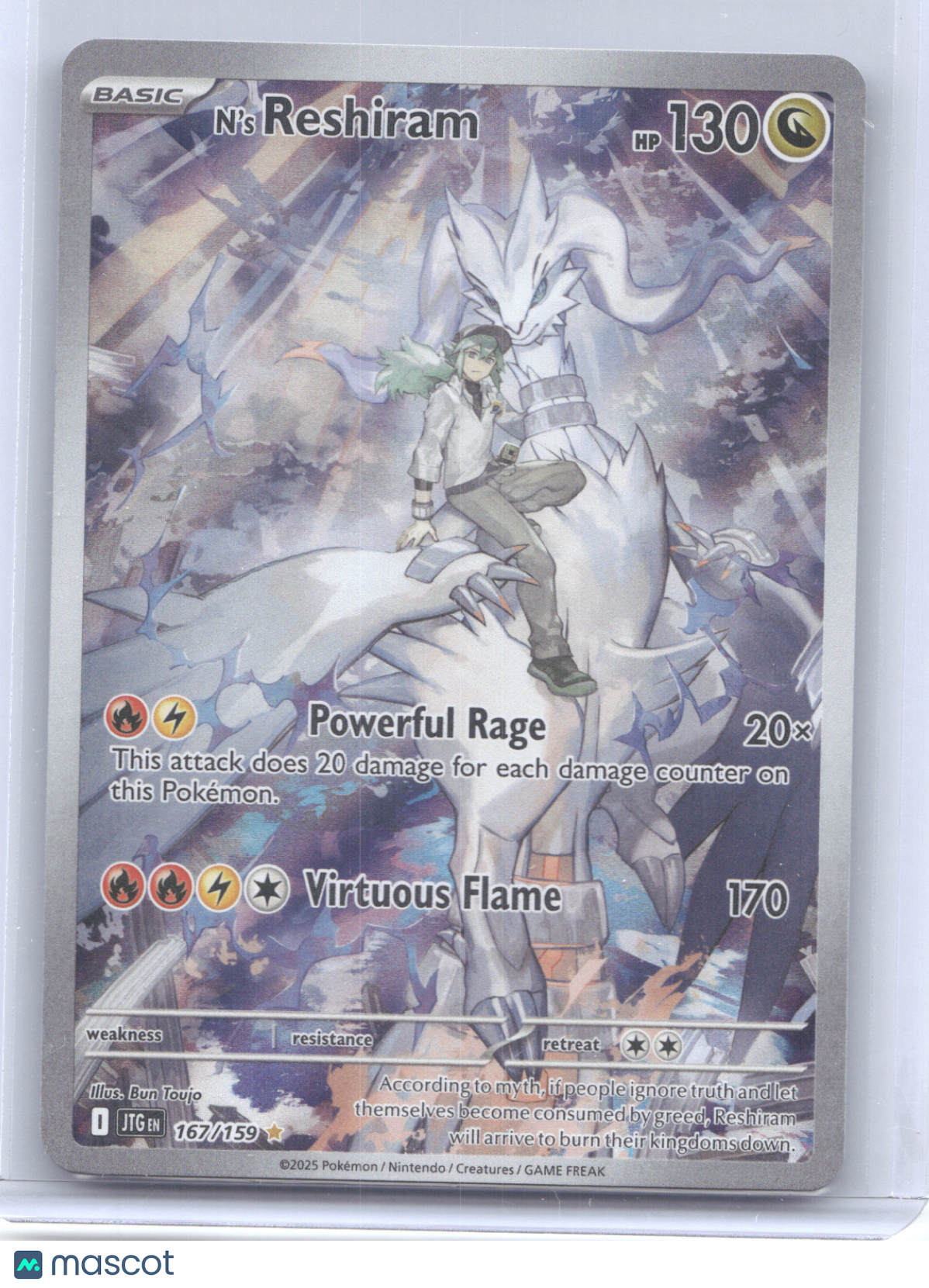 2025 Journey Together N'S Reshiram Secret Rare #167/159