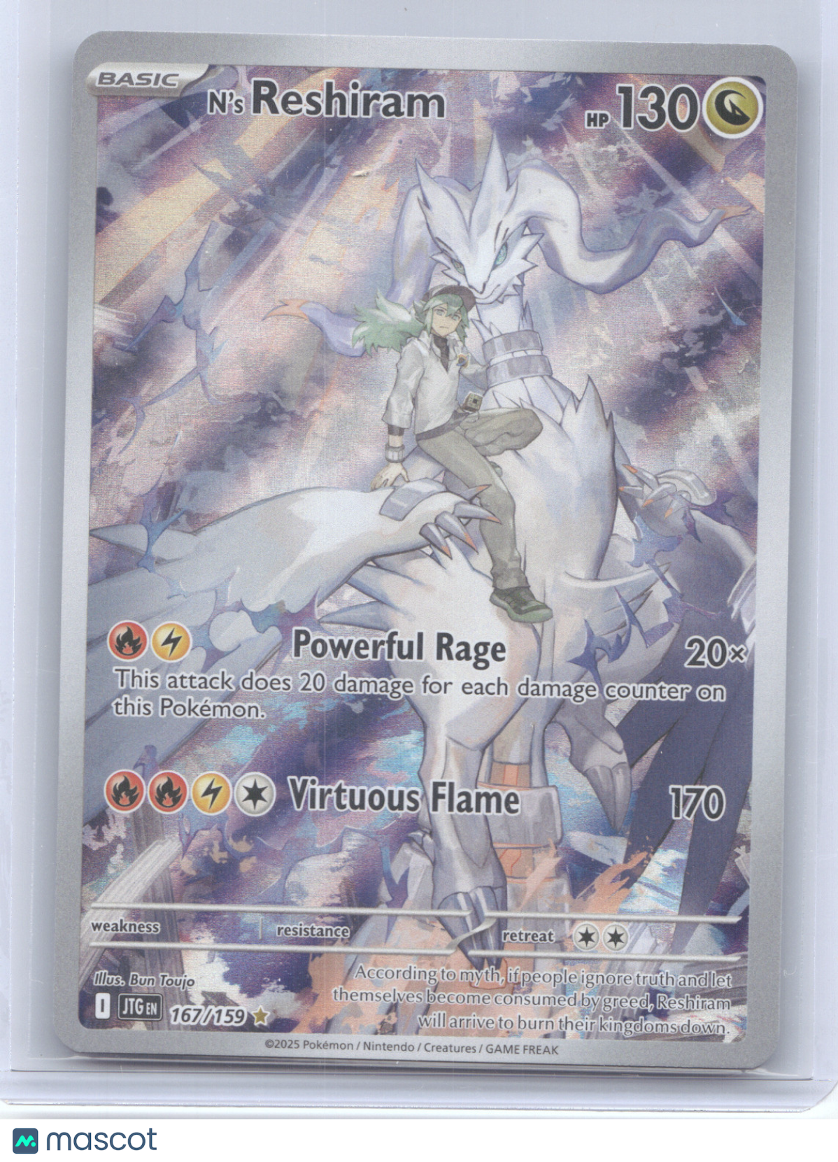 2025 Journey Together N'S Reshiram Secret Rare #167/159
