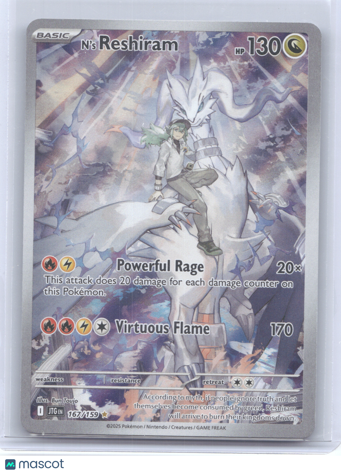 2025 Journey Together N'S Reshiram Secret Rare #167/159