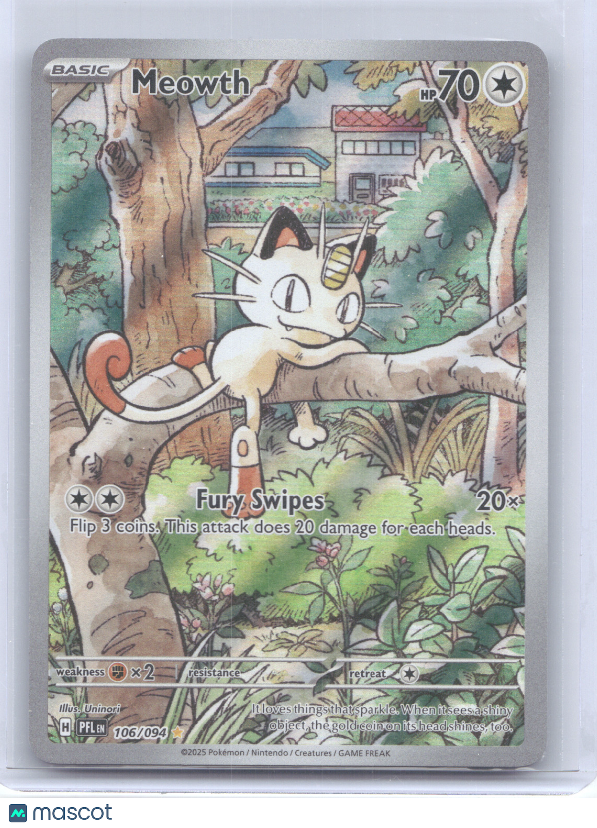 2025 Phantasmal Flames Meowth Secret Rare #106/094