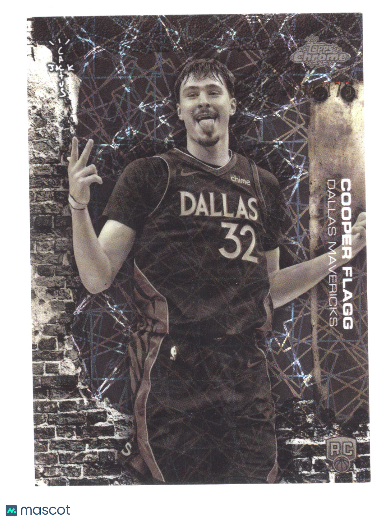 2025 Topps Chrome Cactus Jack Cooper Flagg #61 Lasers Refractor 154/175 RC